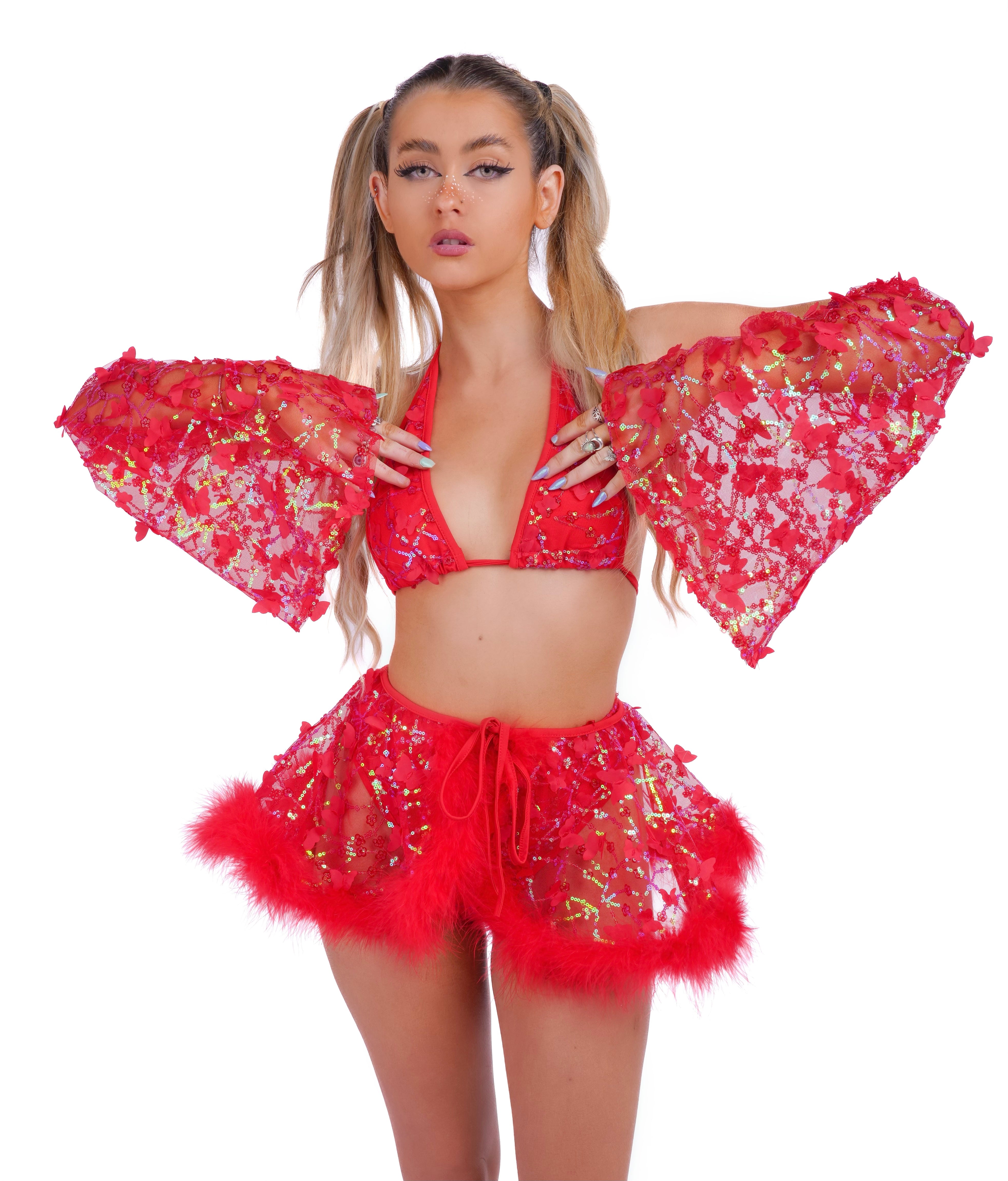 Ruby Butterfly Blossom Set (4 pcs)
