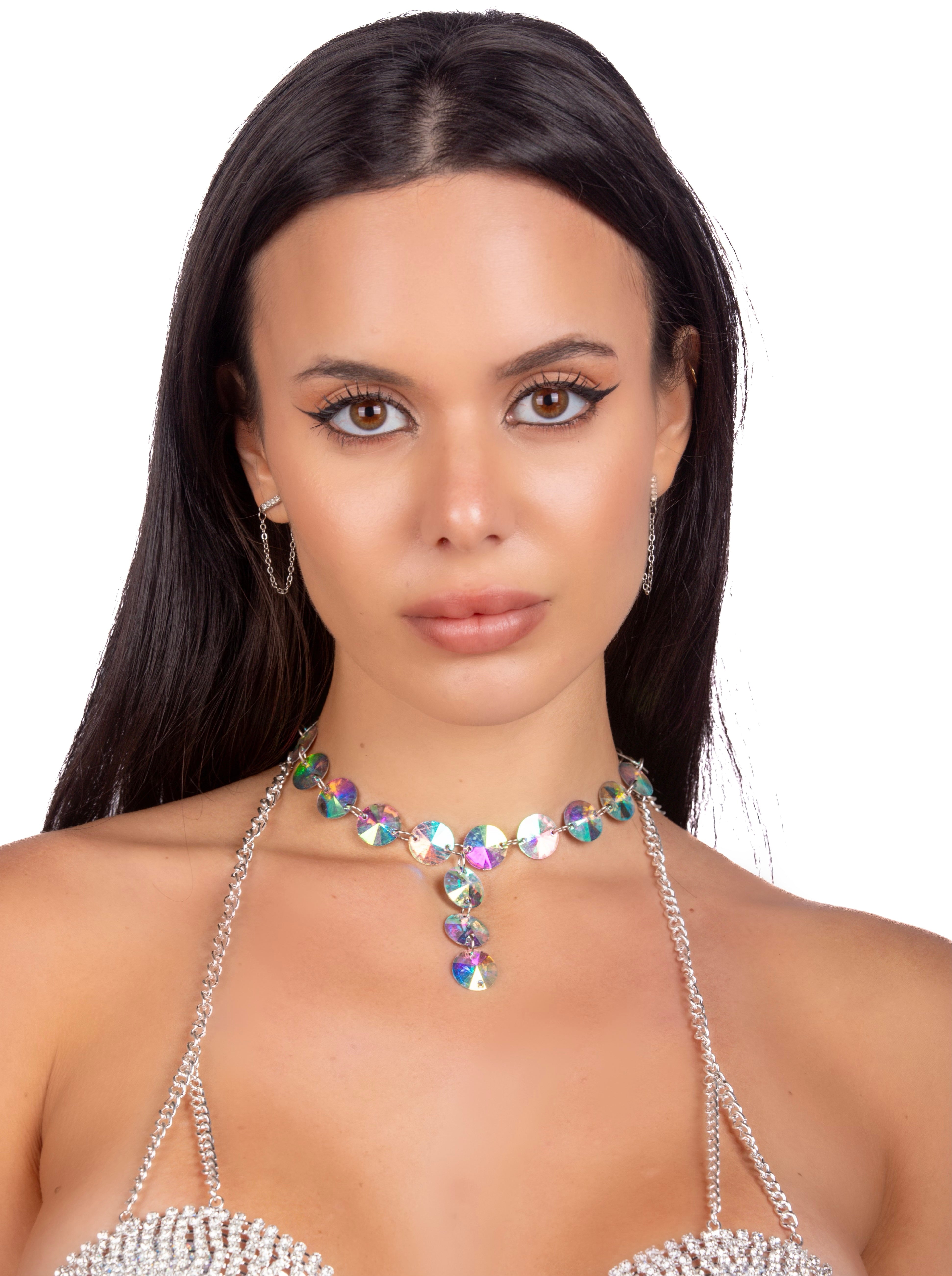Iridescent Gem Necklace