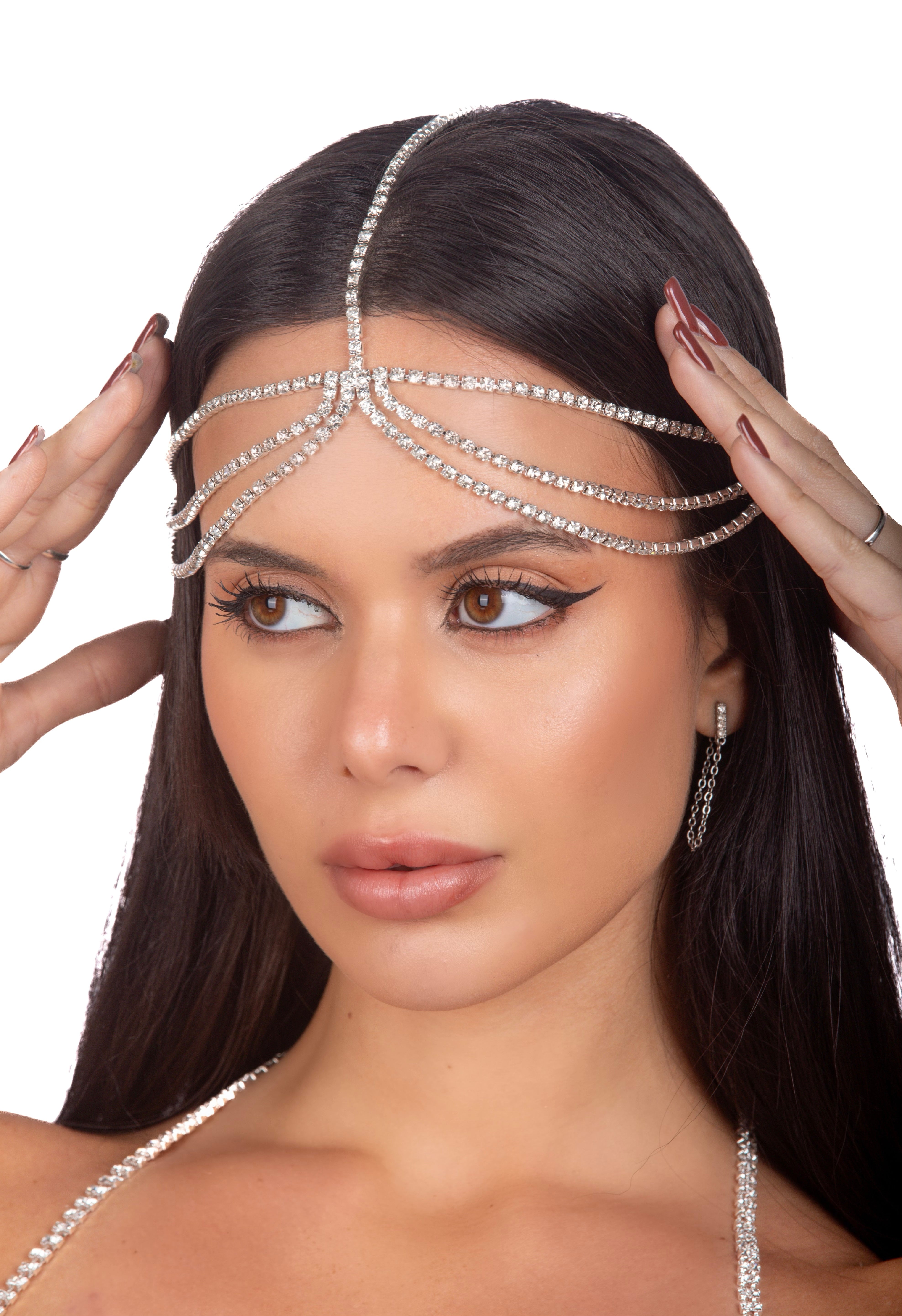 Silver Rhinestone Head Piece
