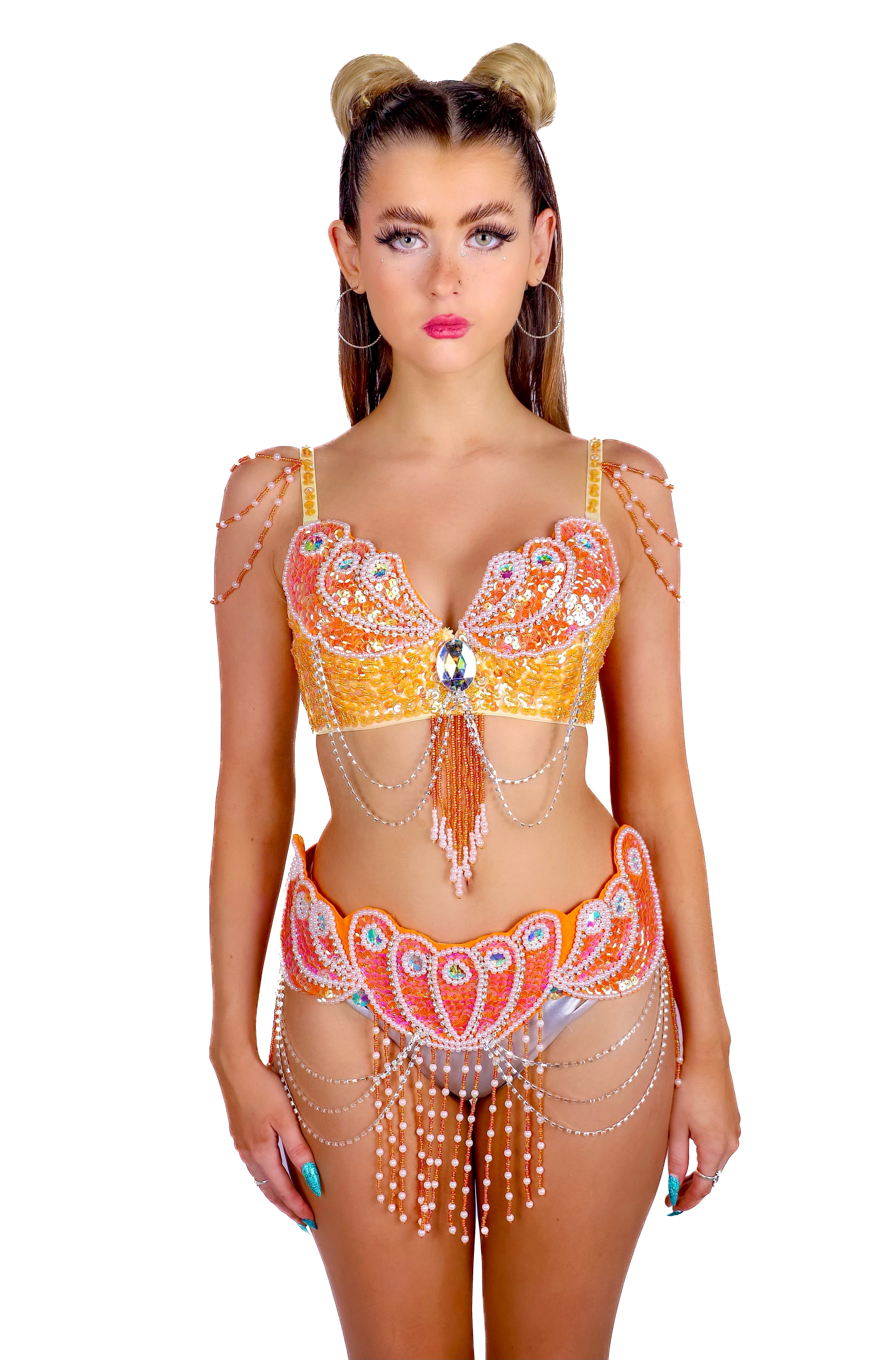 Citrus Mermaid Carnival Bra Top