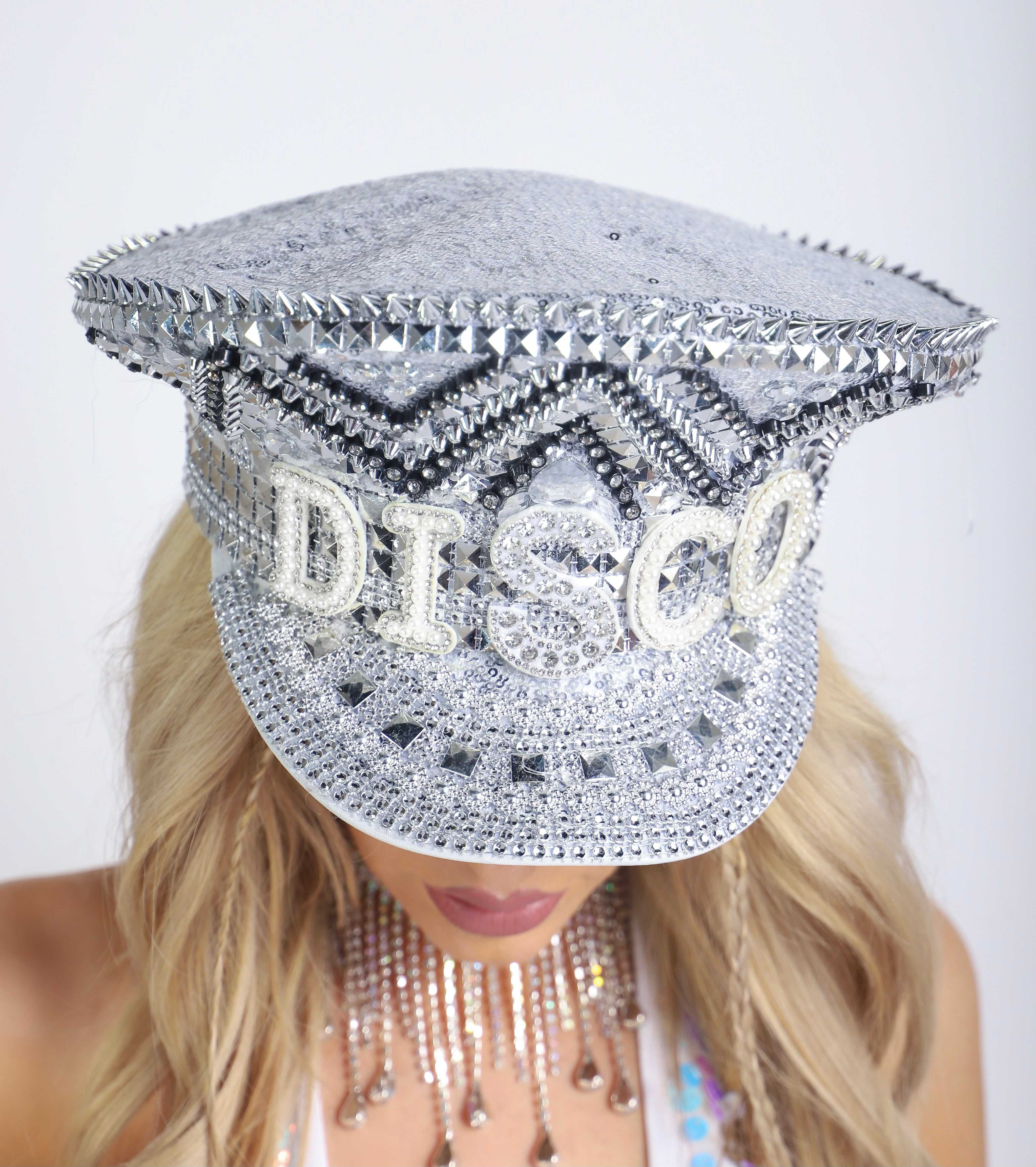Disco Rhinestone Festival Hat