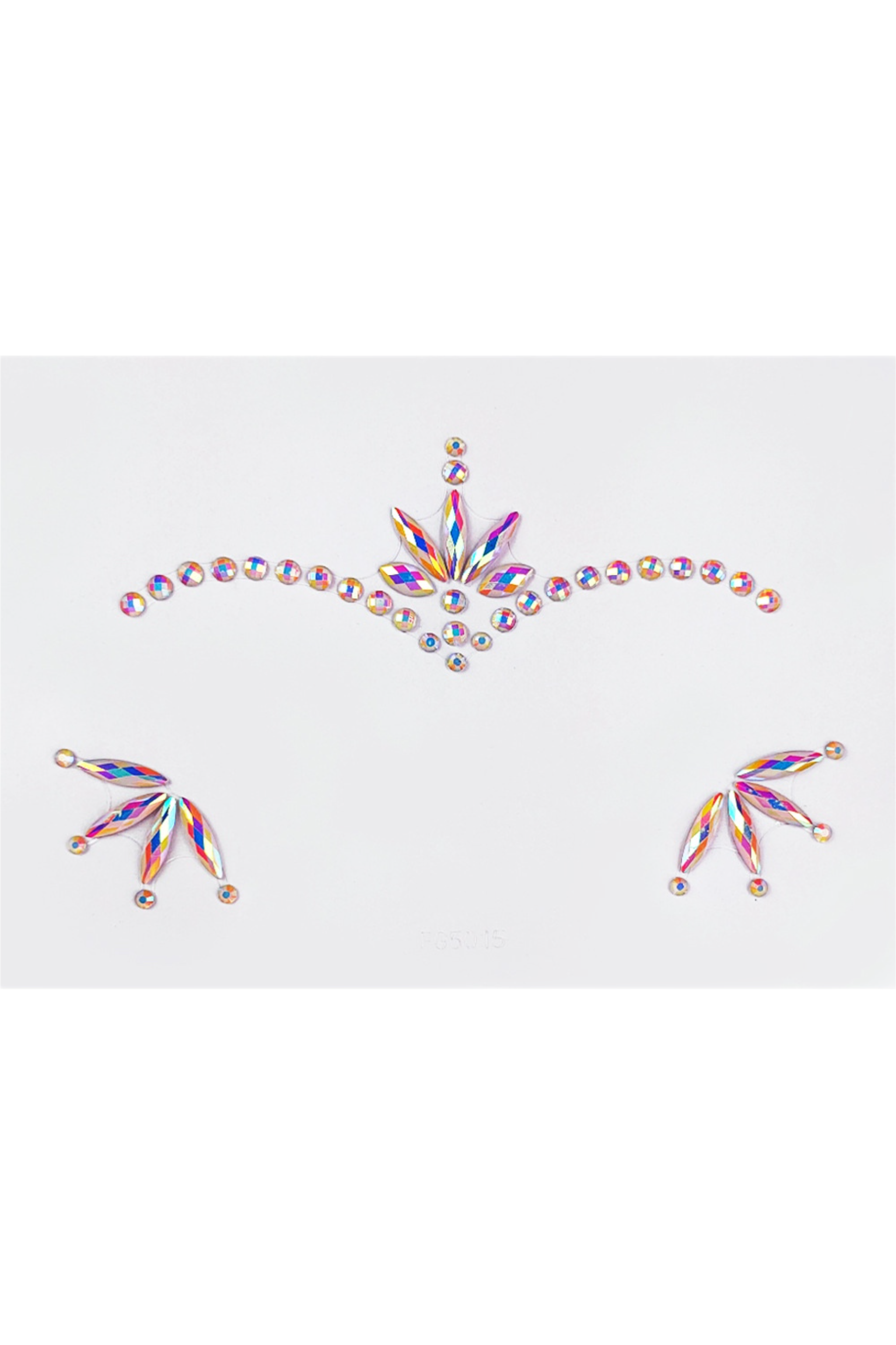 Pink Iridescent Rhinestone Crystal Face Jewels