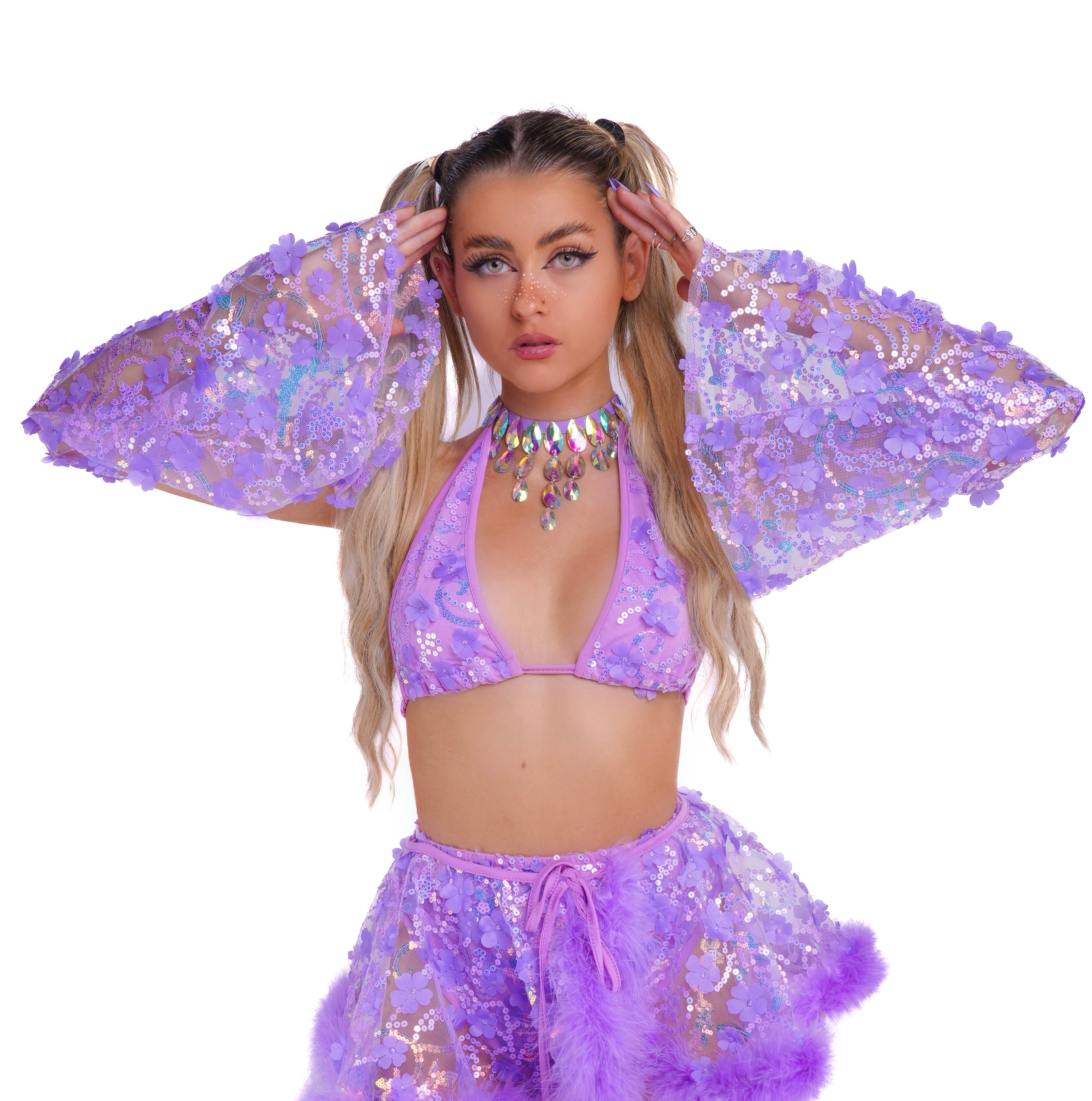 Lavender Fairy Blossom Arm Sleeves