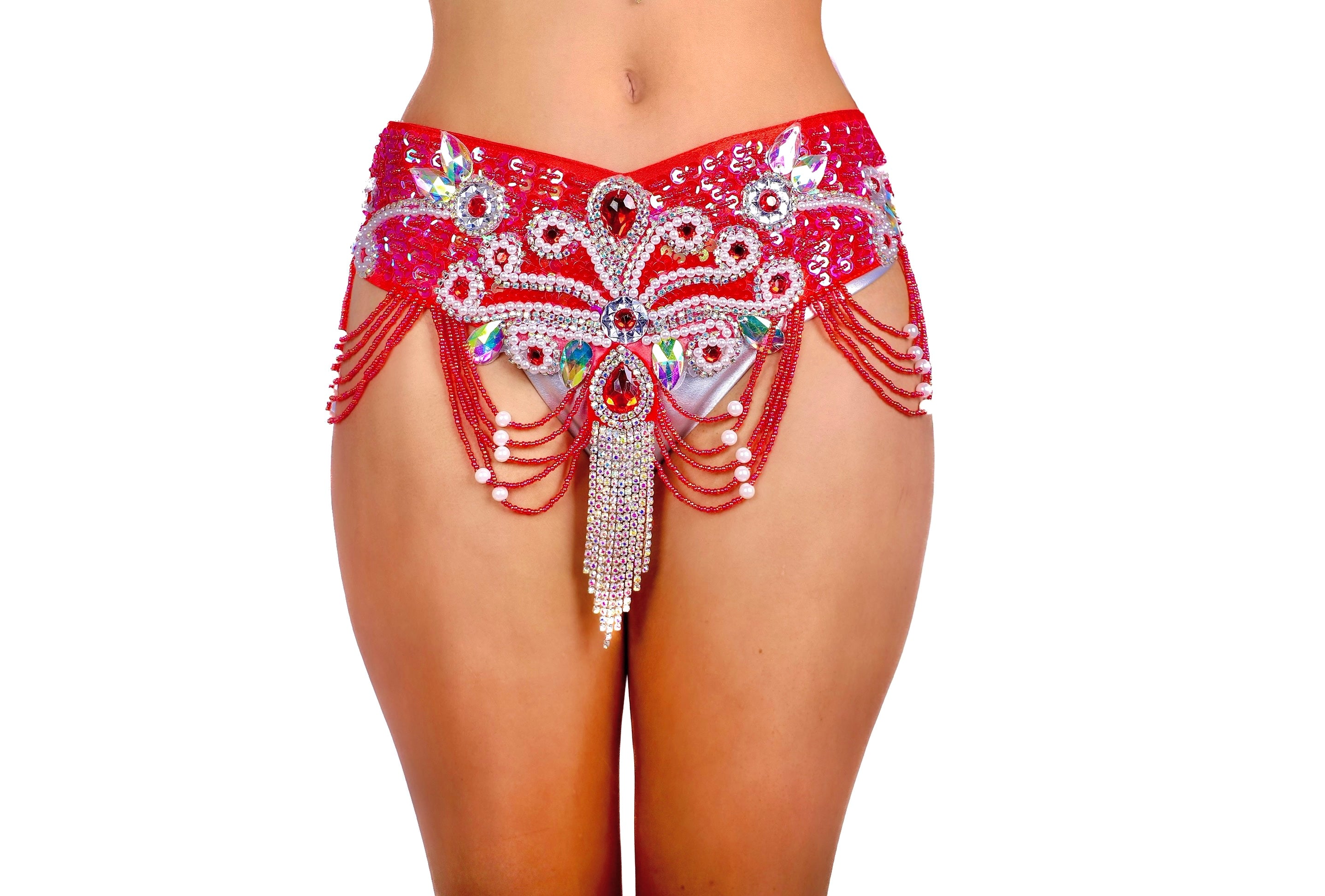 Red Coral Mermaid Carnival Belt