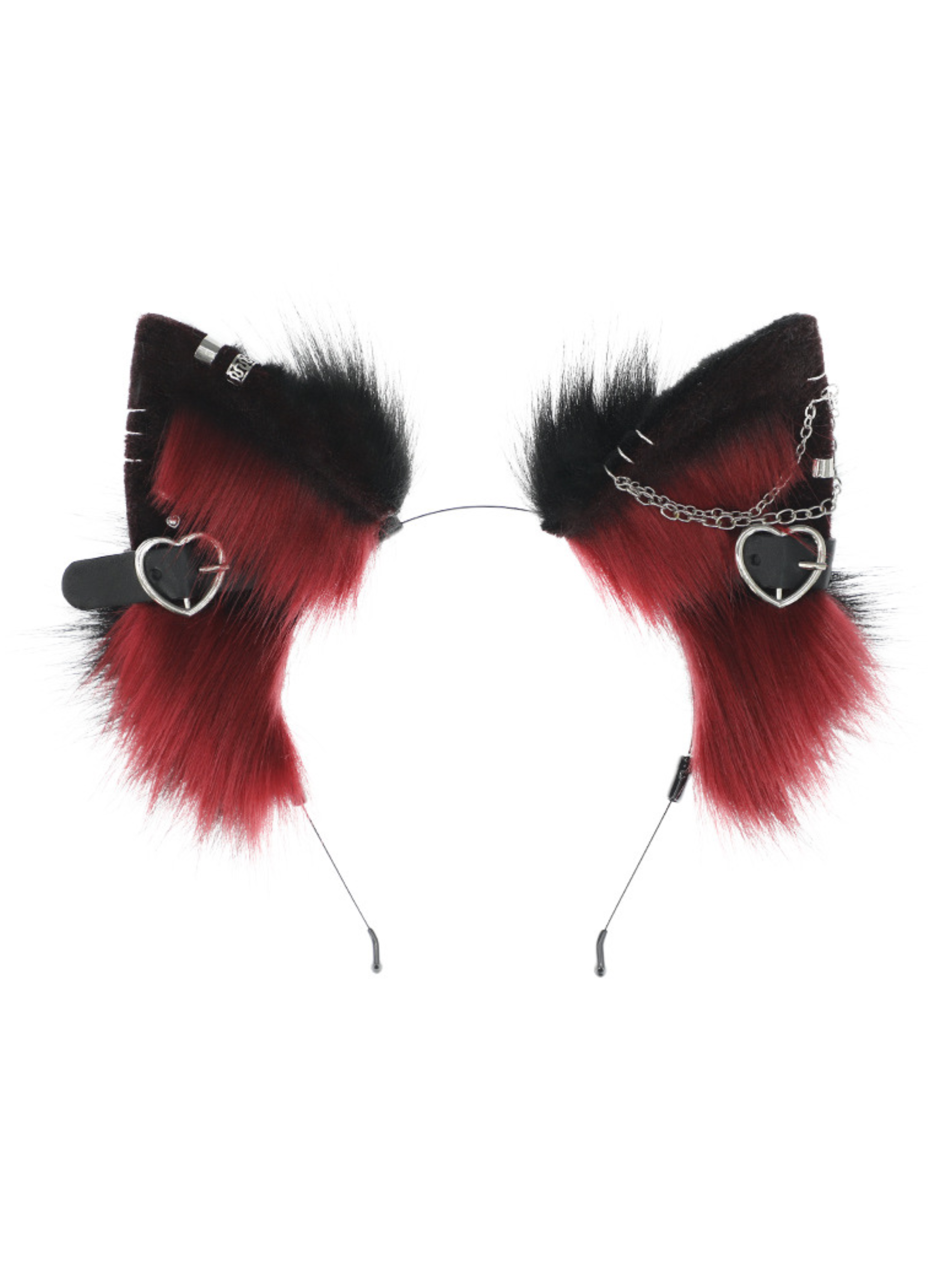 Red Punk Kitten Fuzzy Headband