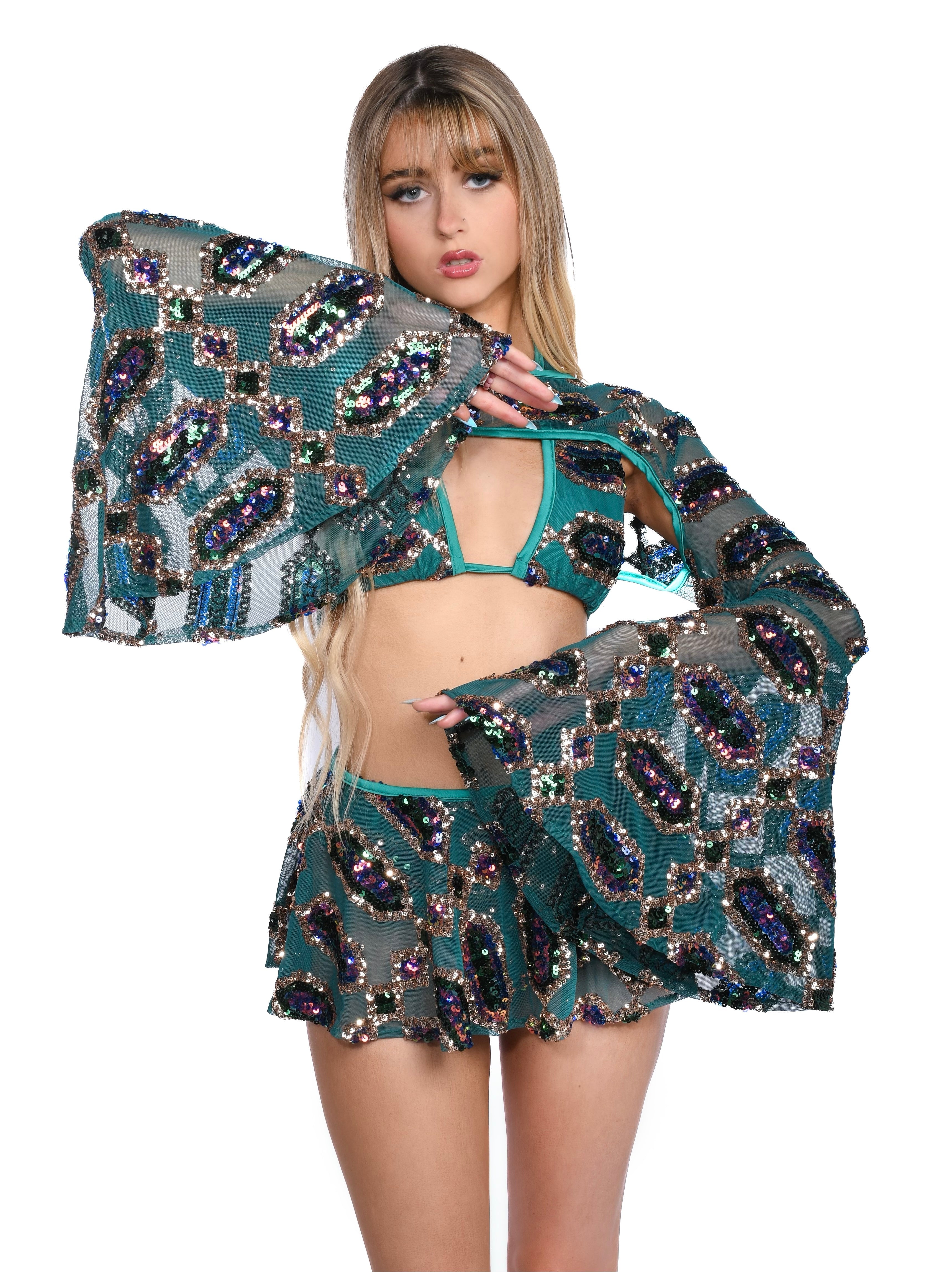 PLUS Emerald Jade Goddess Sequin Set (4 pcs)