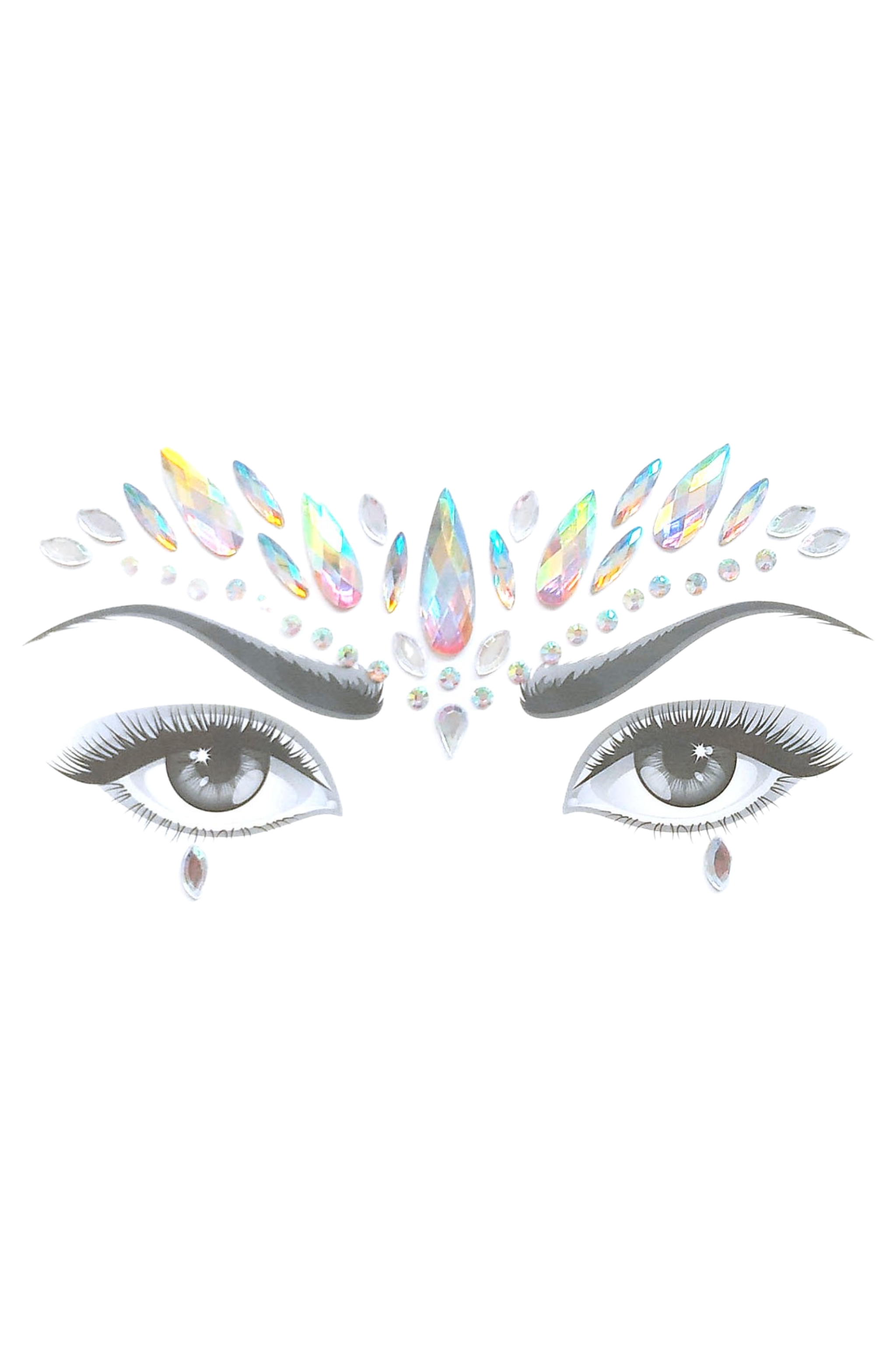 Swan Rhinestone Crystal Face Jewels