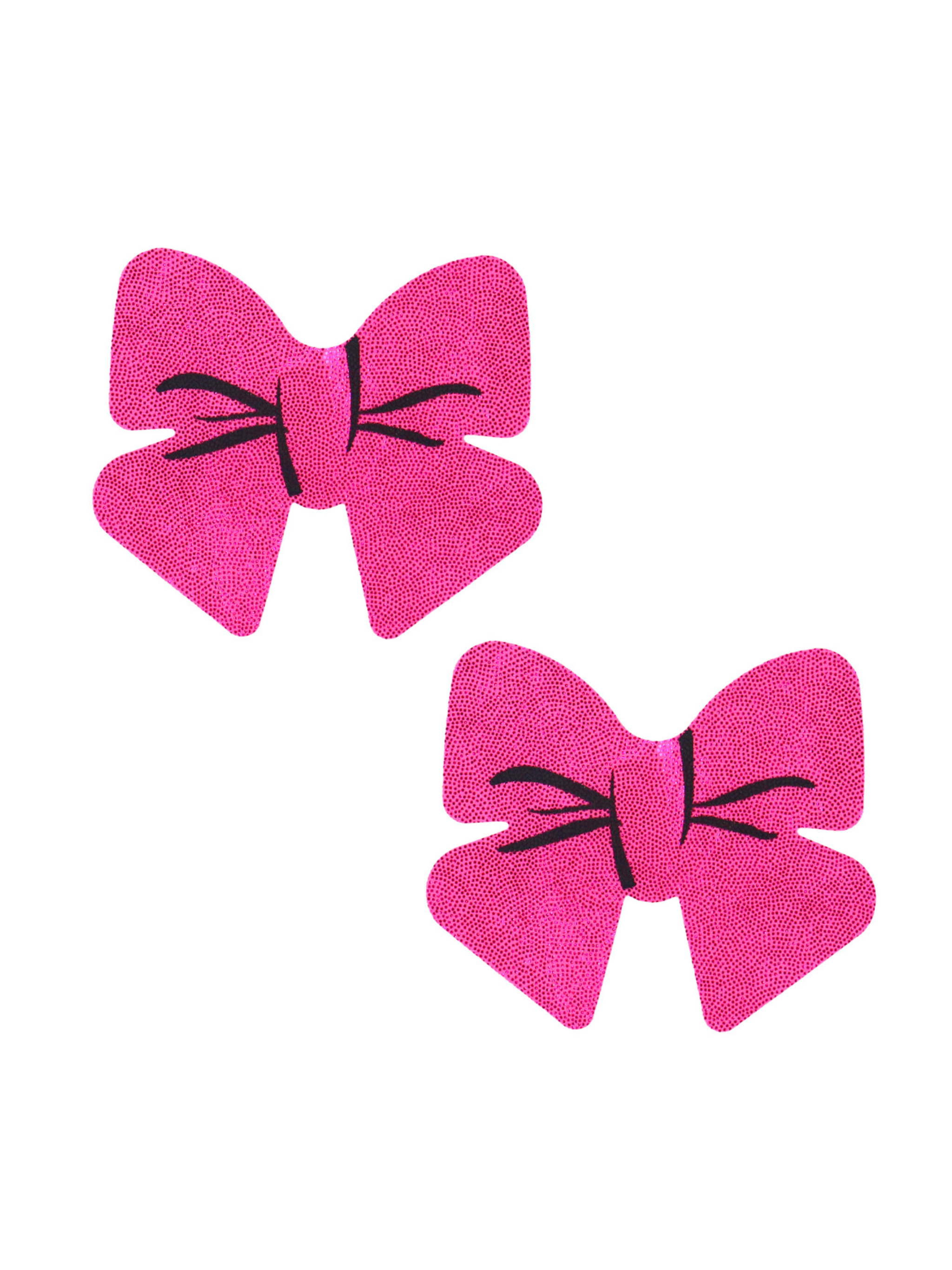 Pinky Black Bow Pasties