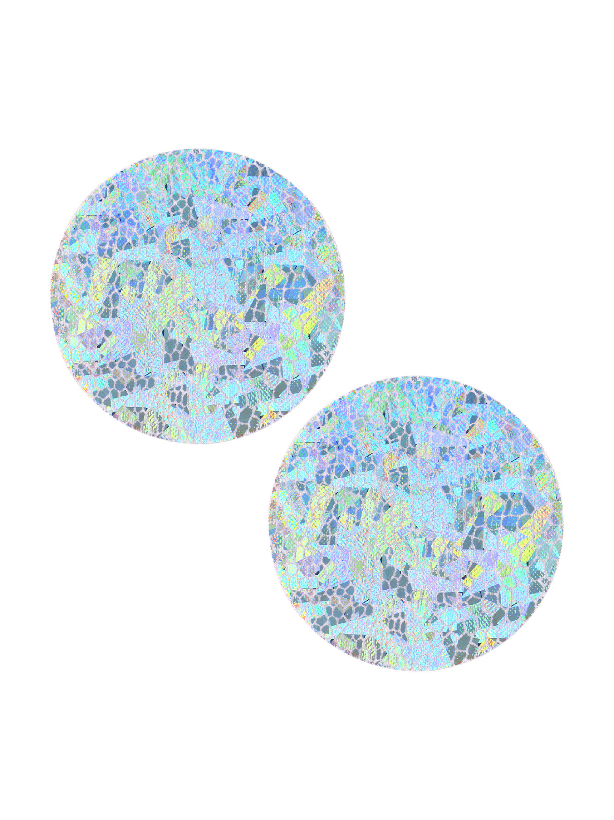 Silver Holographic Circle Pasties