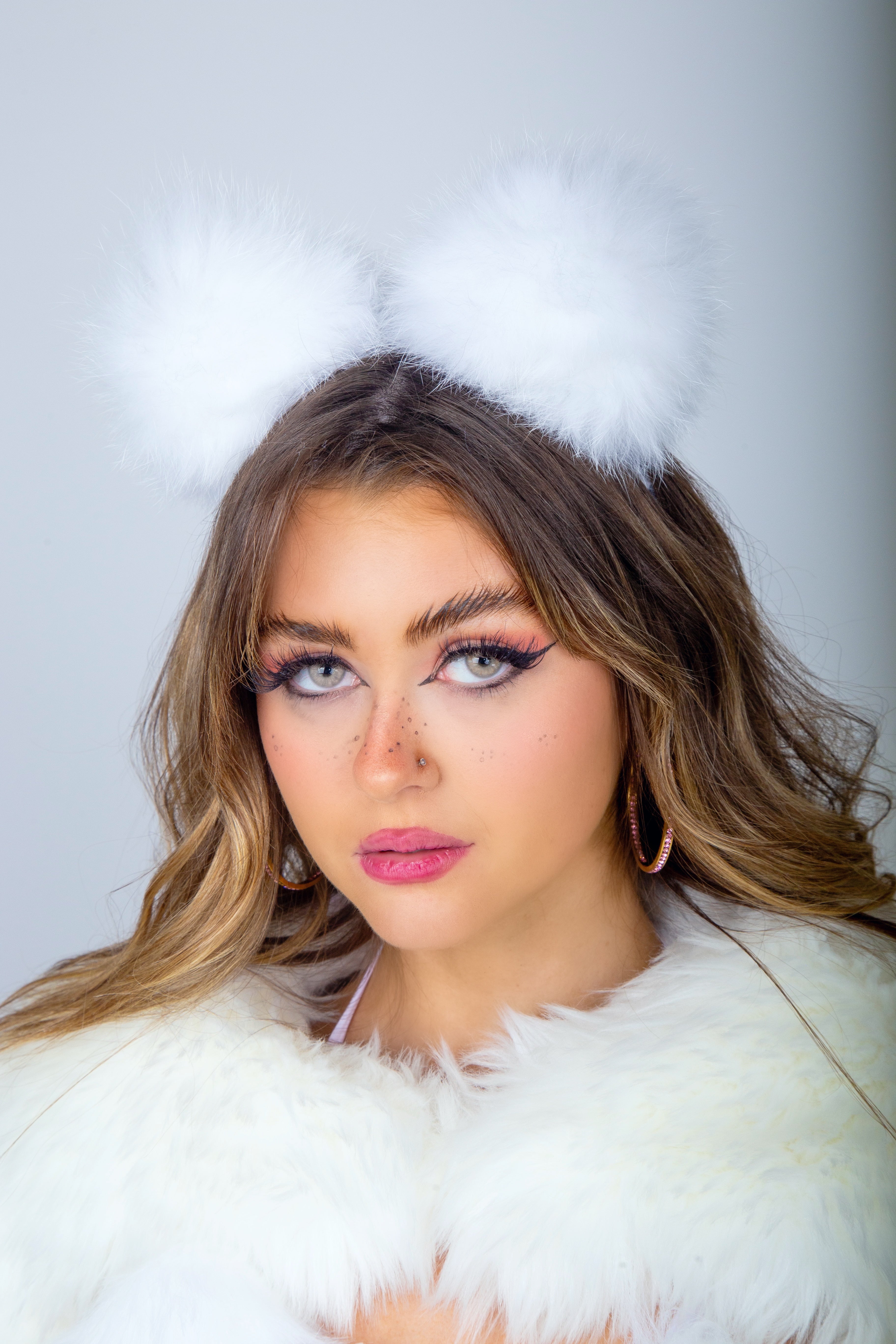 Premium Quality White Fox Headband