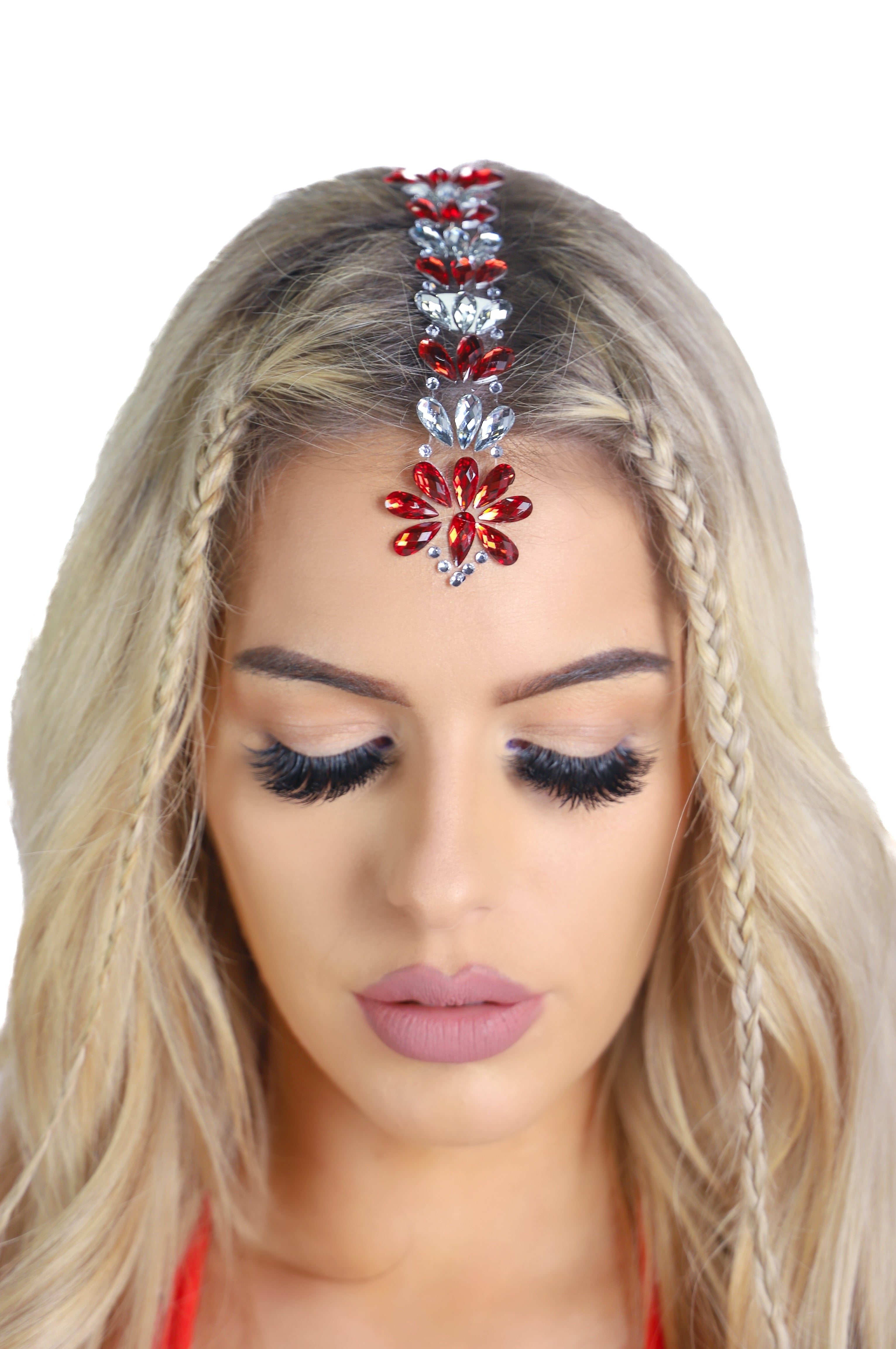 Ruby Iridescent Hair Gem