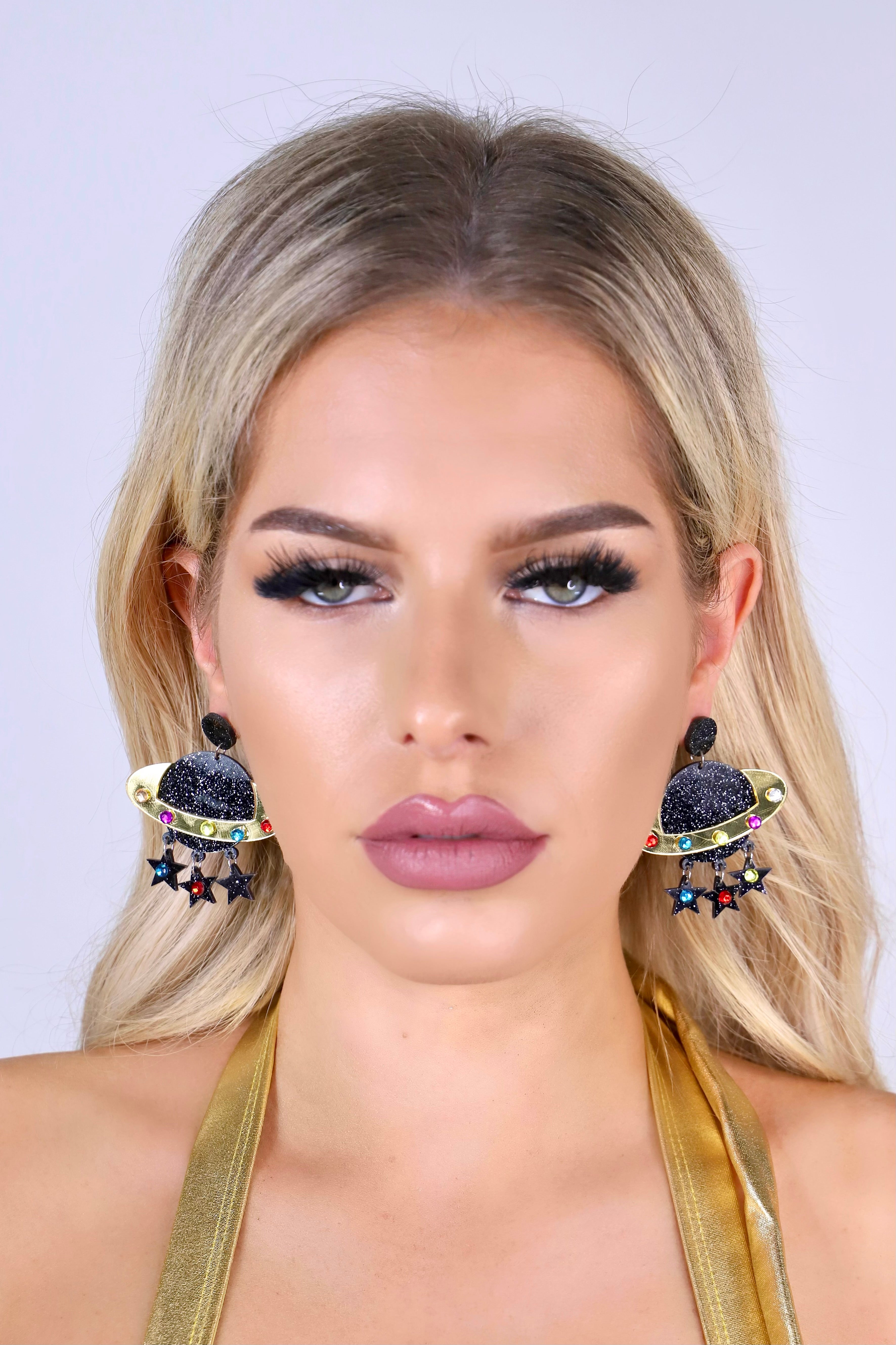 Black Galactic Earrings