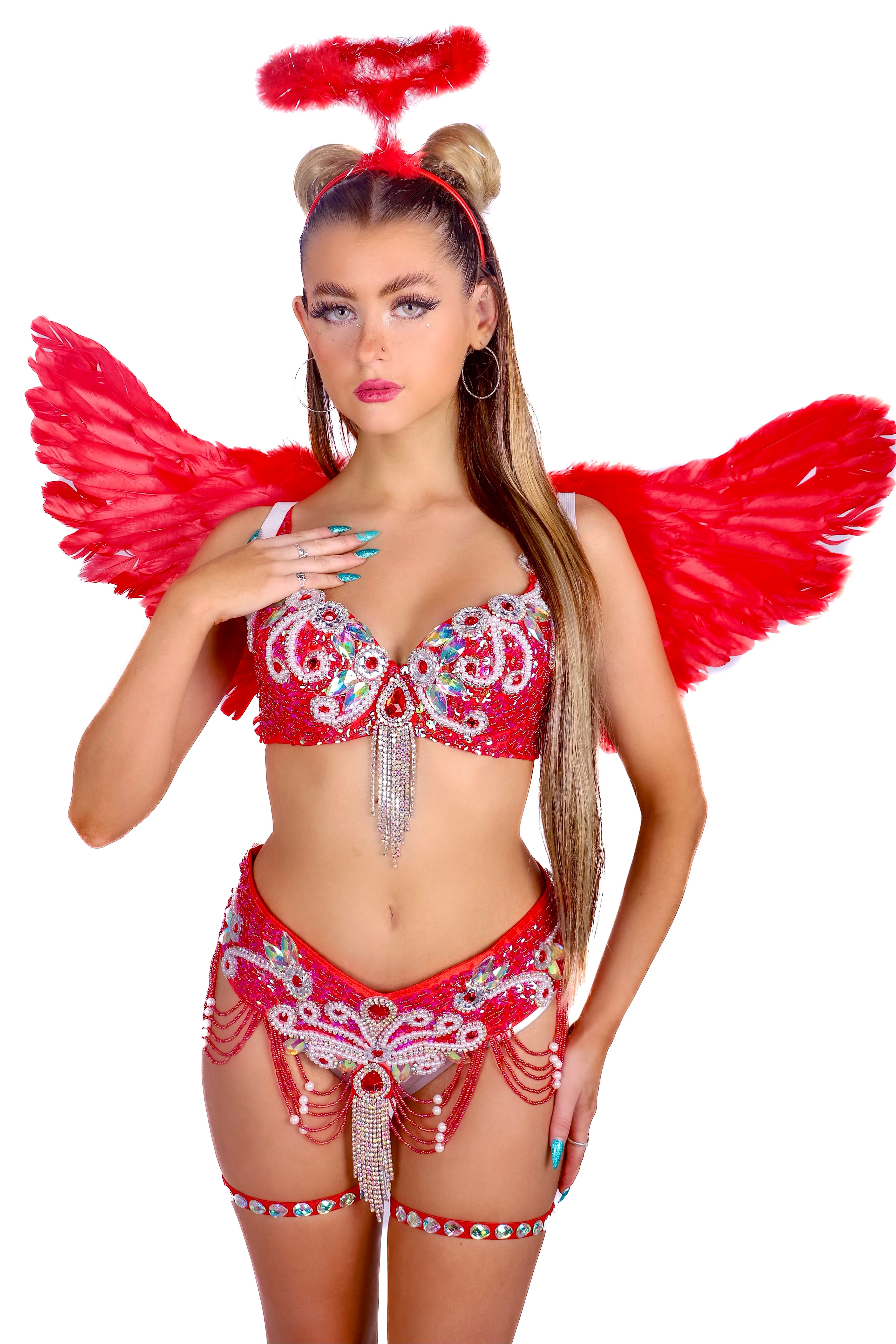 FULL OUTFIT- Red Coral Angel