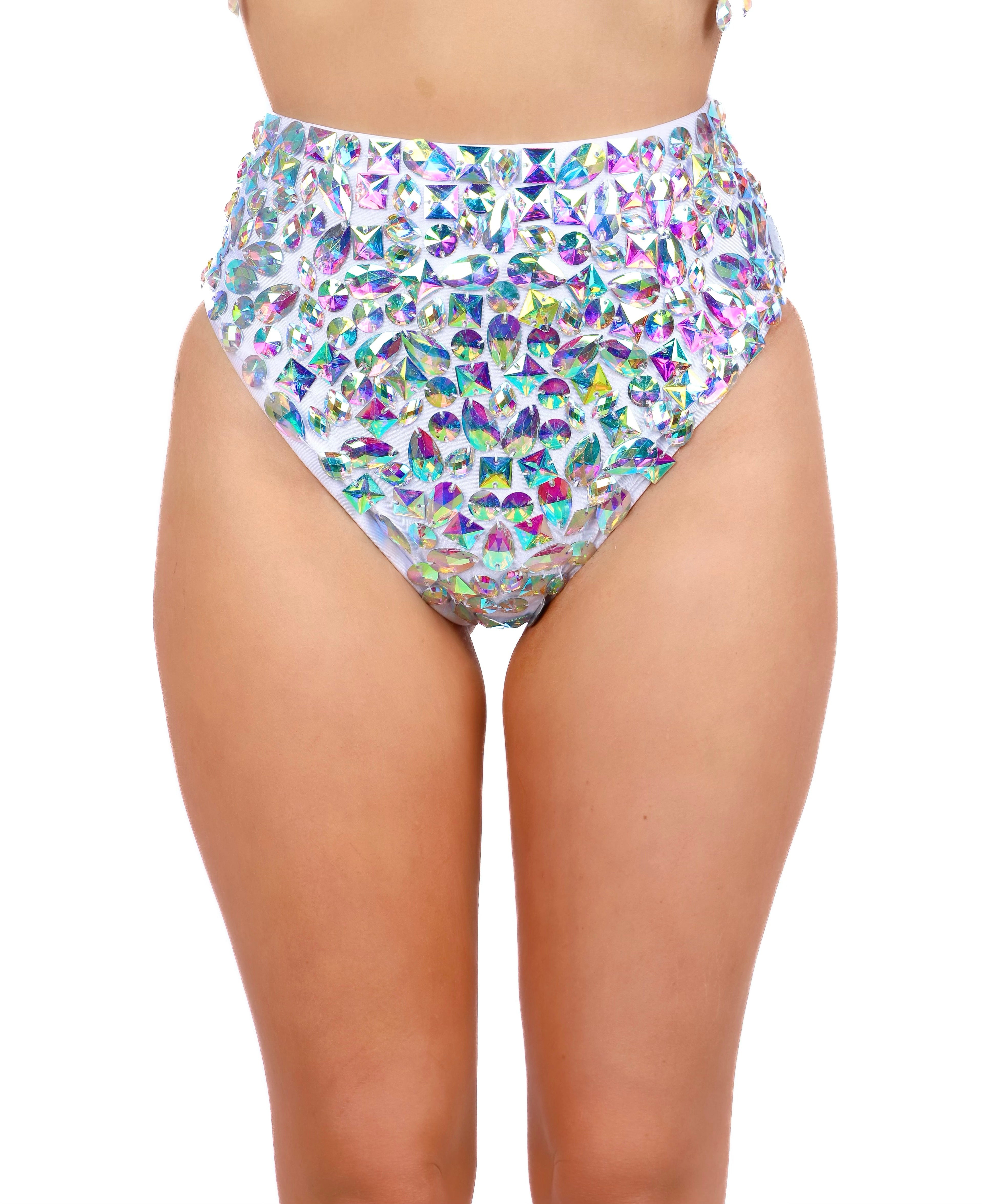 White Iridescent Gem Bottoms