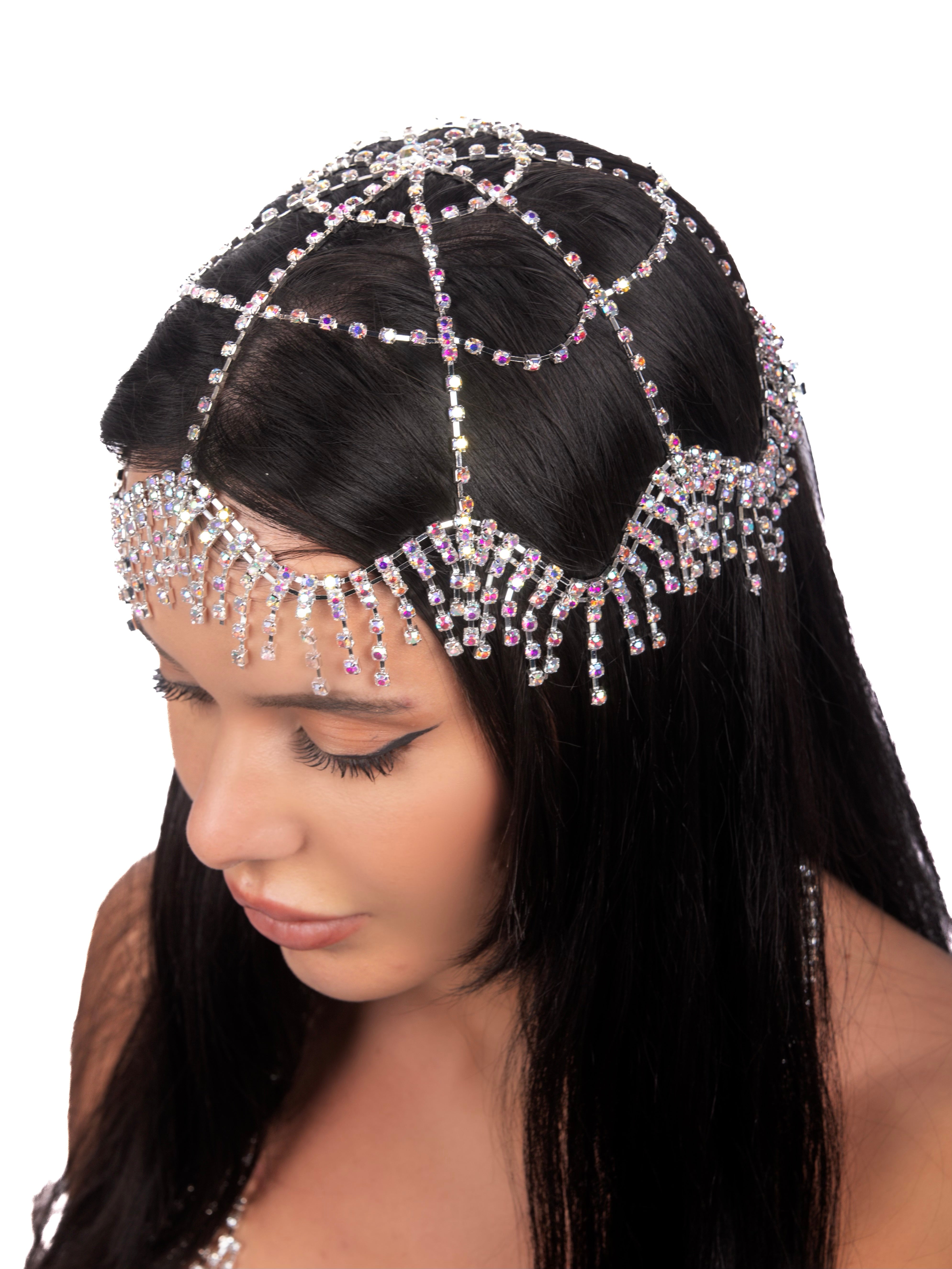 Silver Gem Rhinestone Head Piece