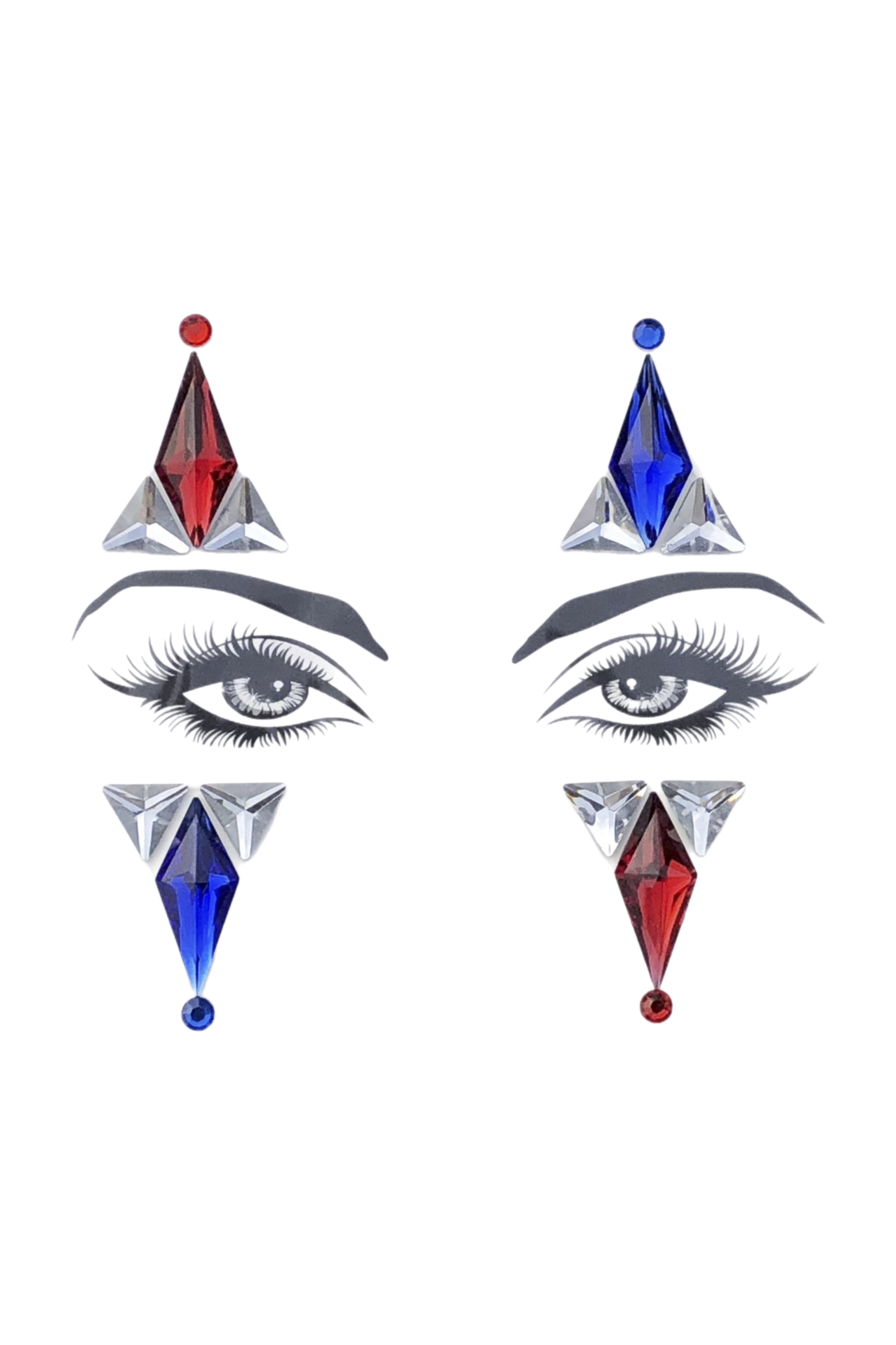 The Joker Rhinestone Crystal Face Jewels