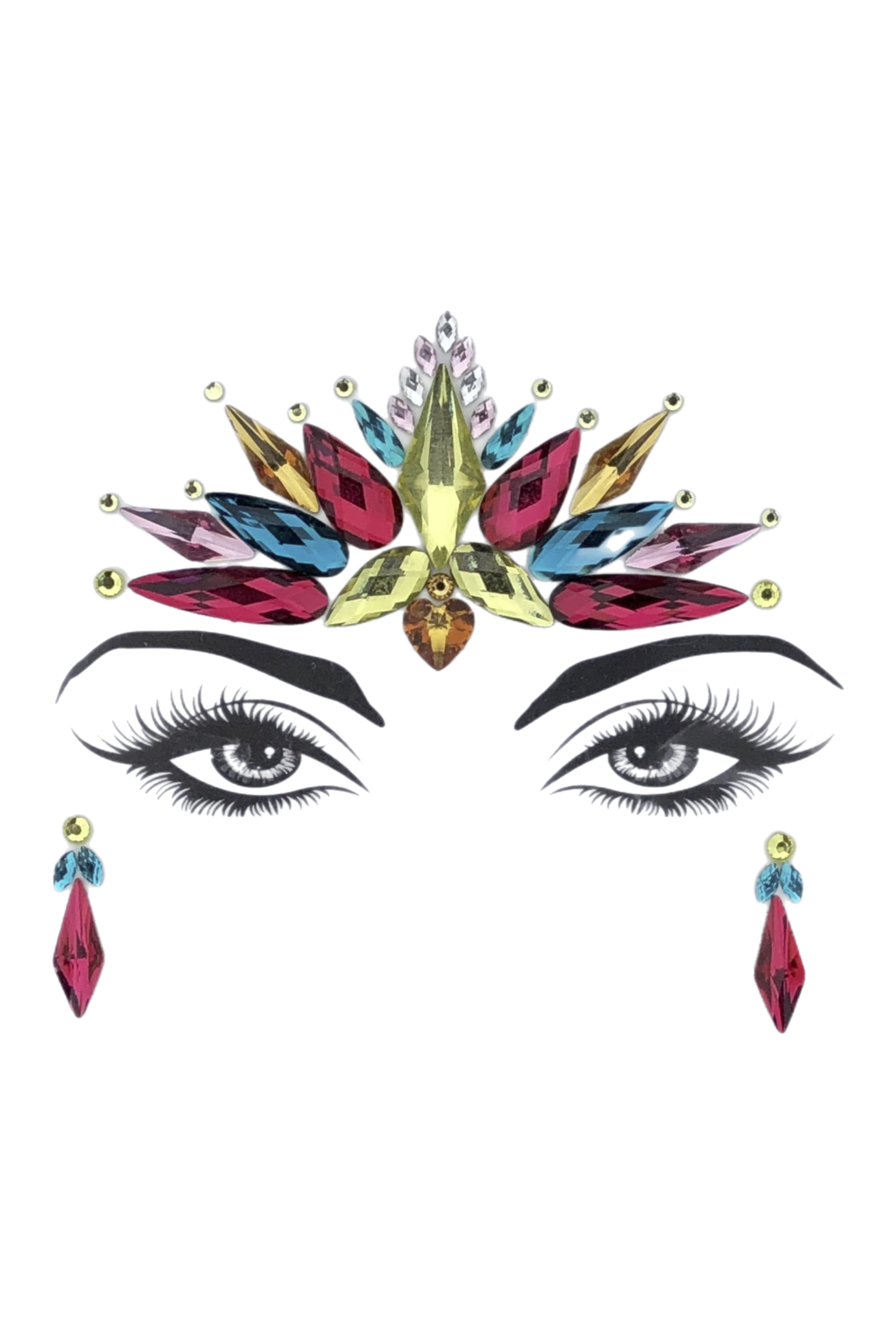Exotic Goddess Rhinestone Crystal Face Jewels