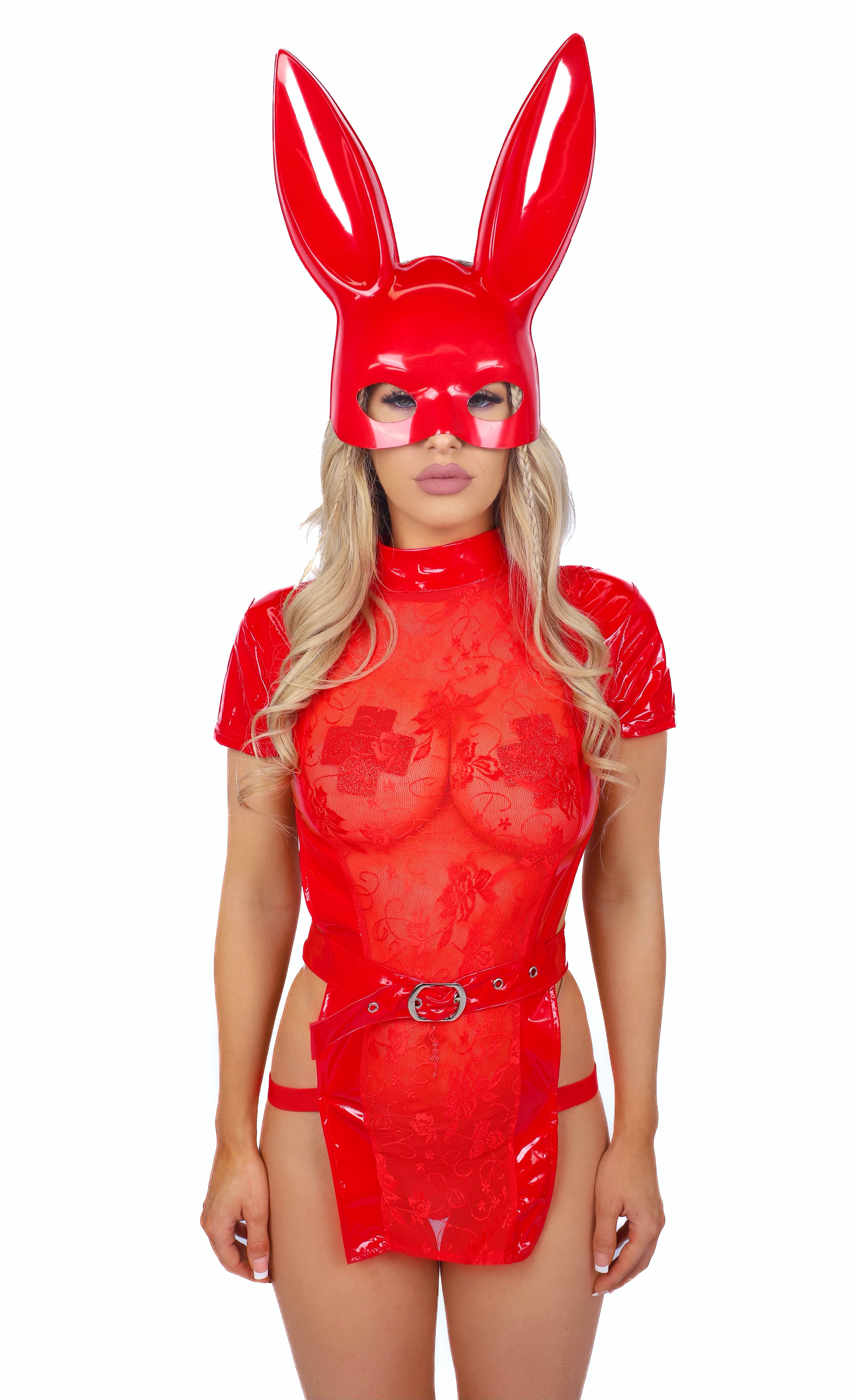 FULL OUTFIT- Sexy Red Playboy (3 pcs)
