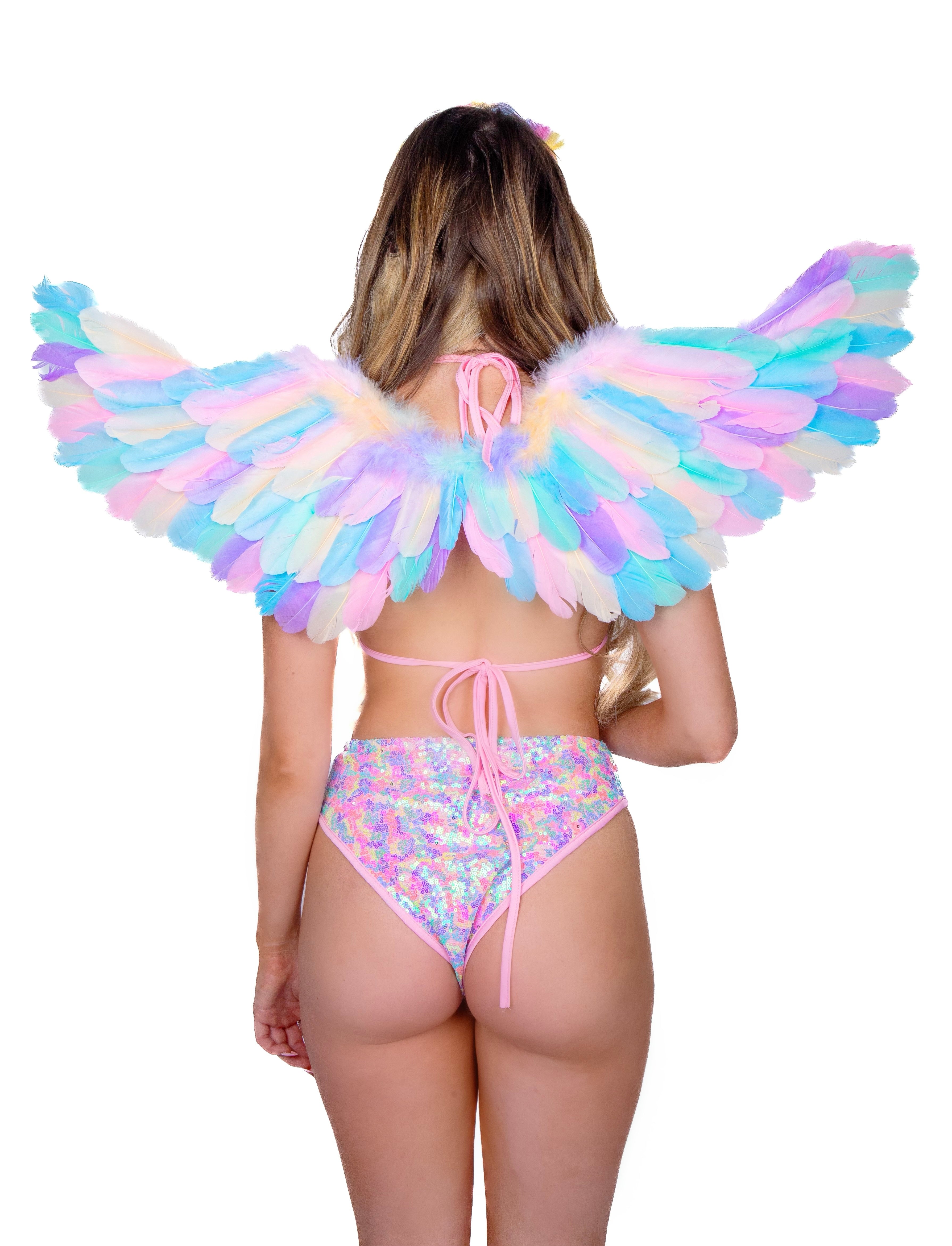 Pastel Rainbow Angel Wings