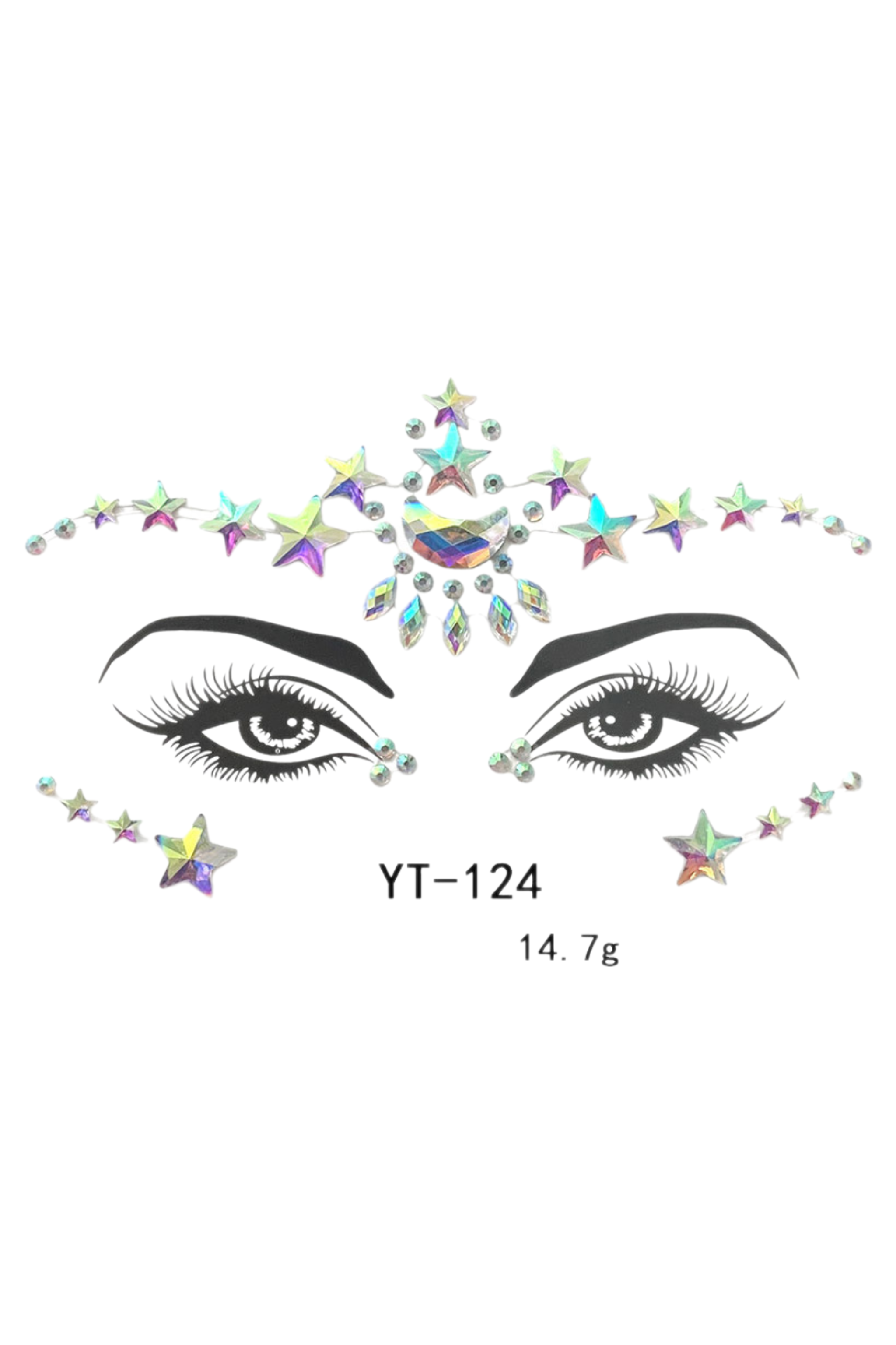 Star Rhinestone Crystal Face Jewels