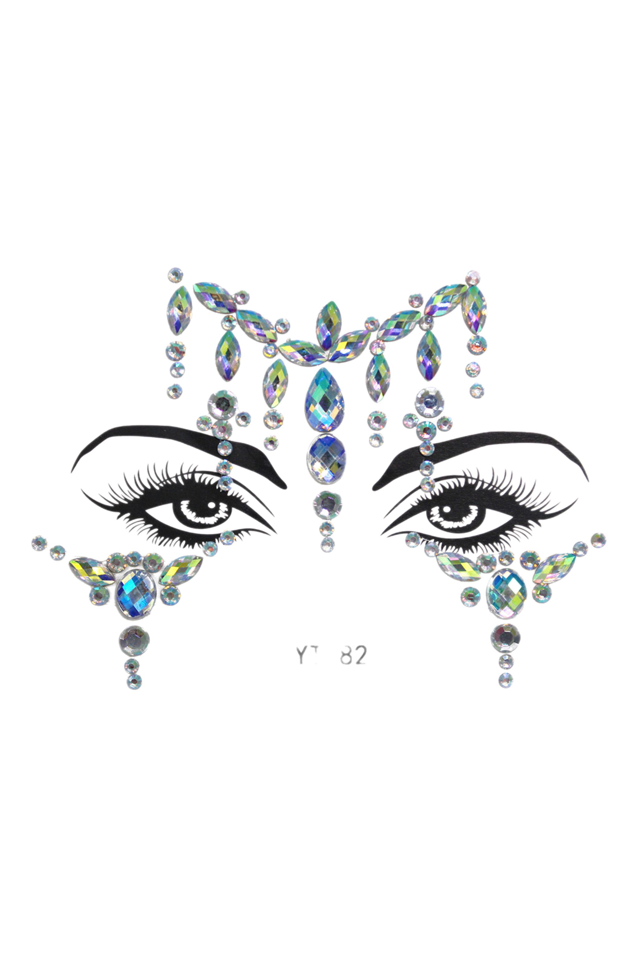 Goddess Rhinestone Crystal Face Jewels