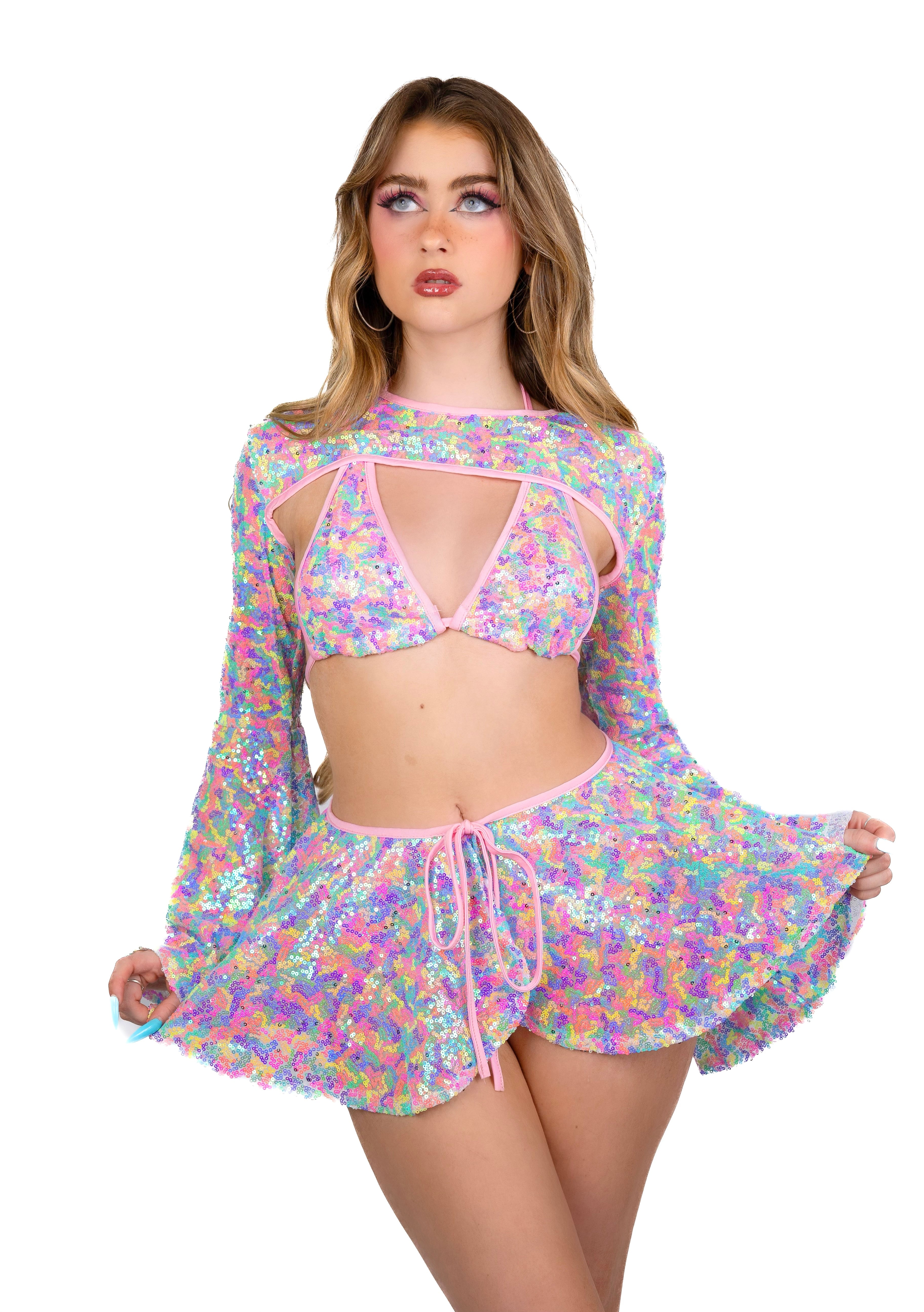 Candy Goddess Sequin Skirt