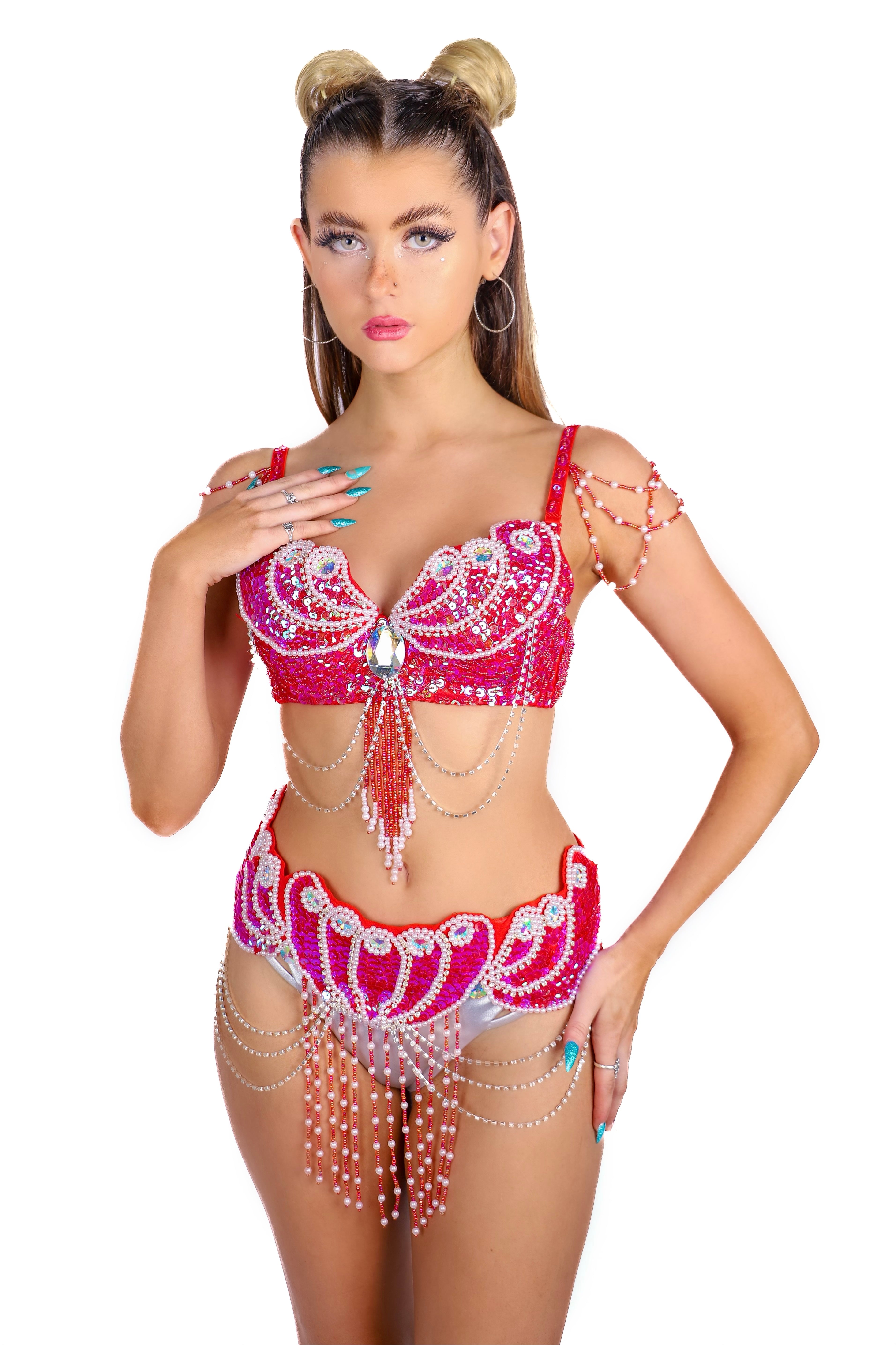 Ruby Mermaid Carnival Bra Top