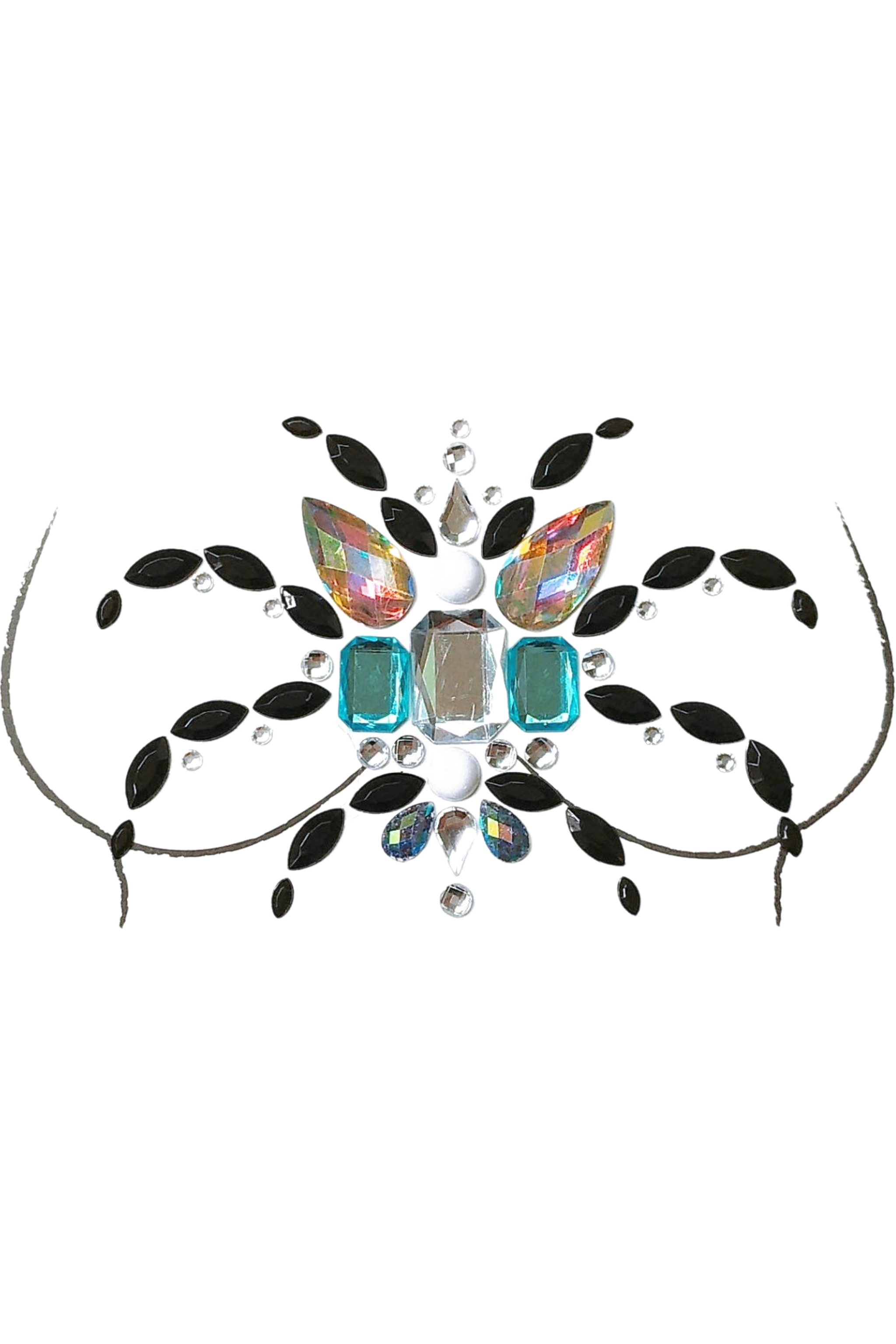 Spider Heart Rhinestone Crystal Body/Chest Jewels
