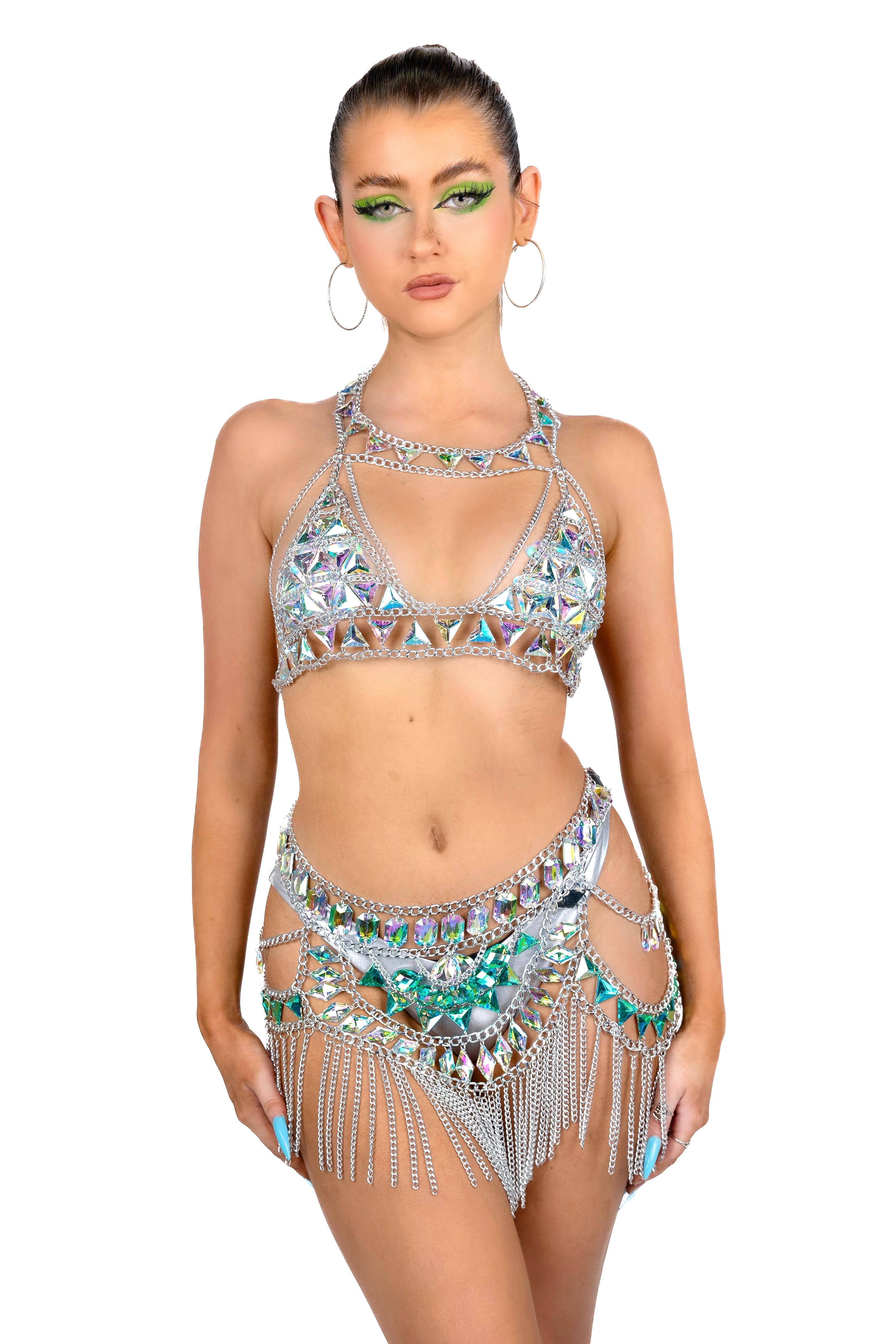Iridescent Aura Bejeweled Set