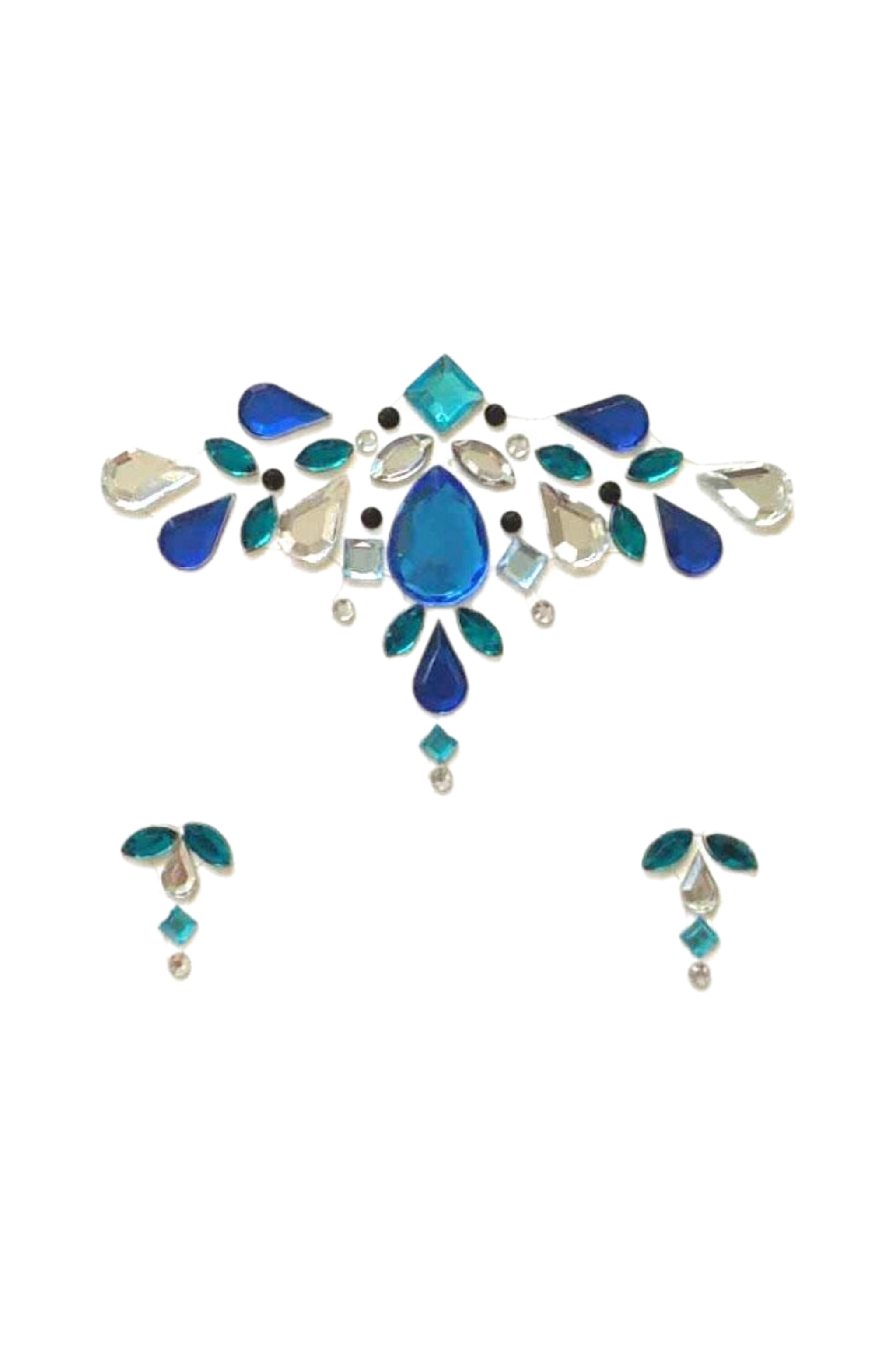 Deep Ocean Rhinestone Crystal Face Jewels