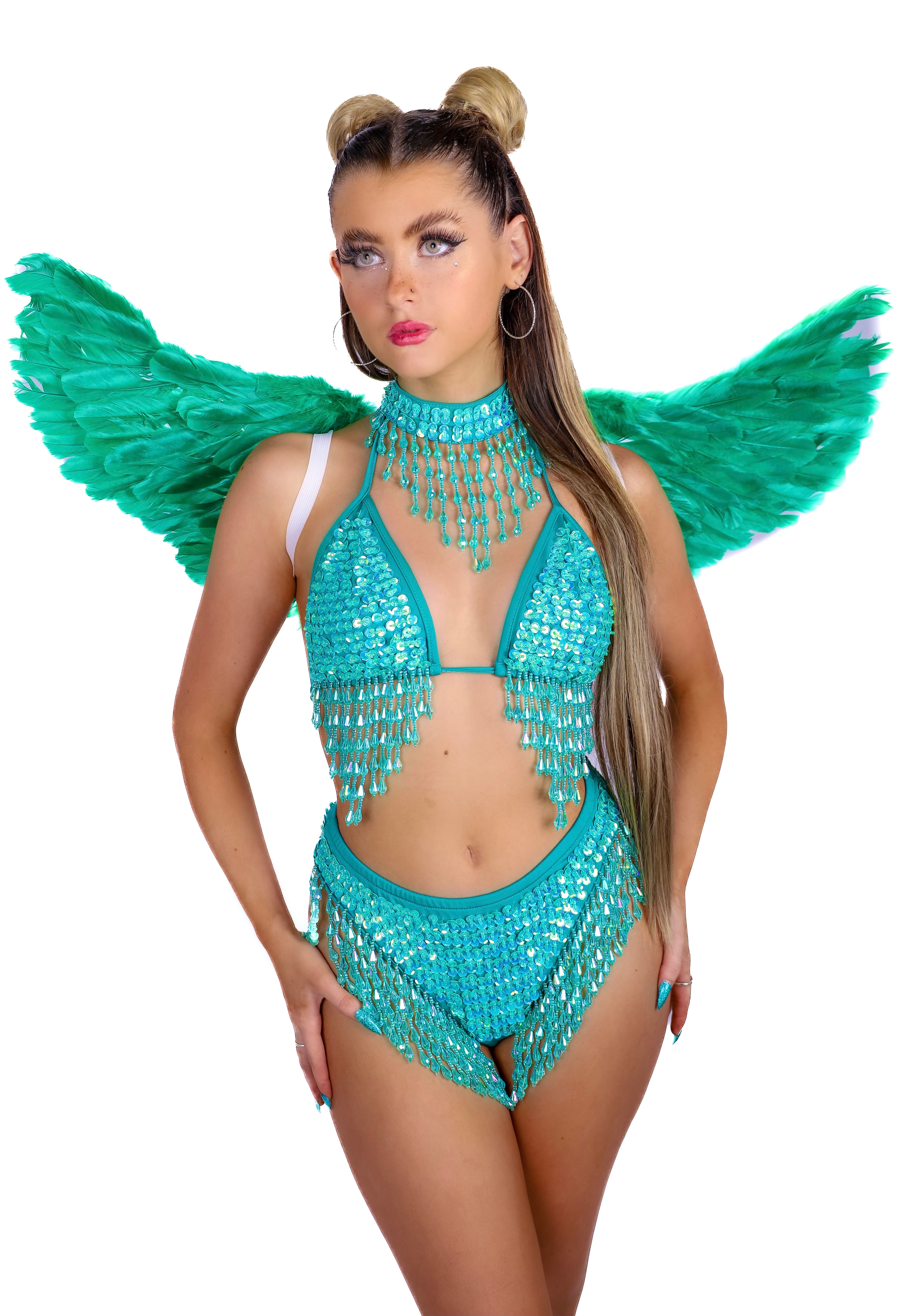 Green Angel Wings