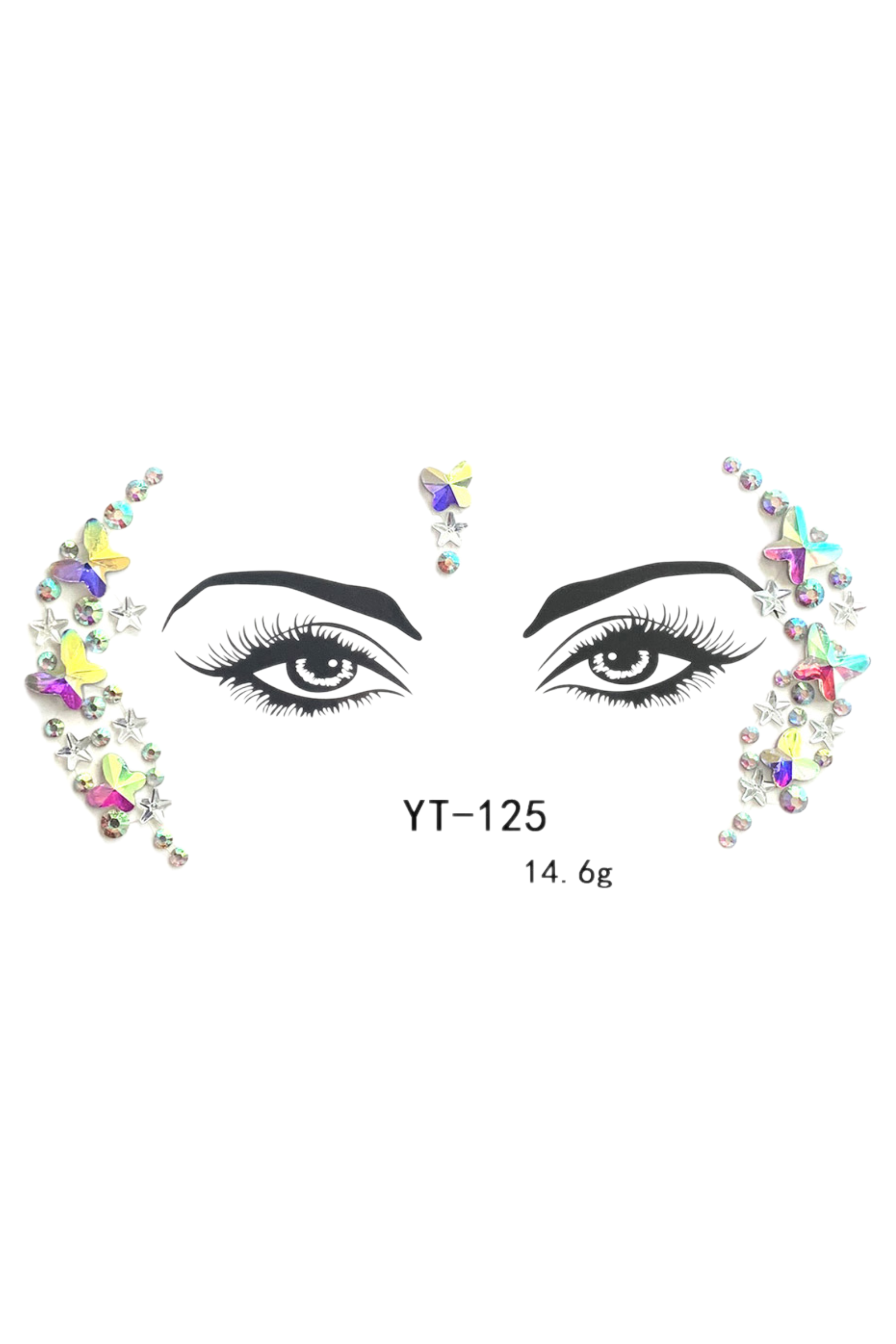 Butterfly Rhinestone Crystal Face Jewels