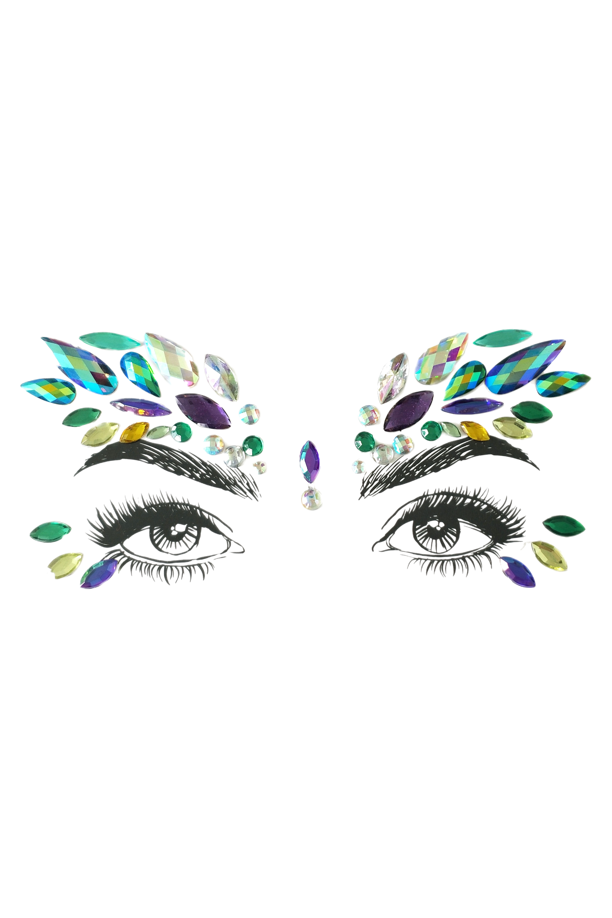 Beach Day Rhinestone Crystal Face Jewels
