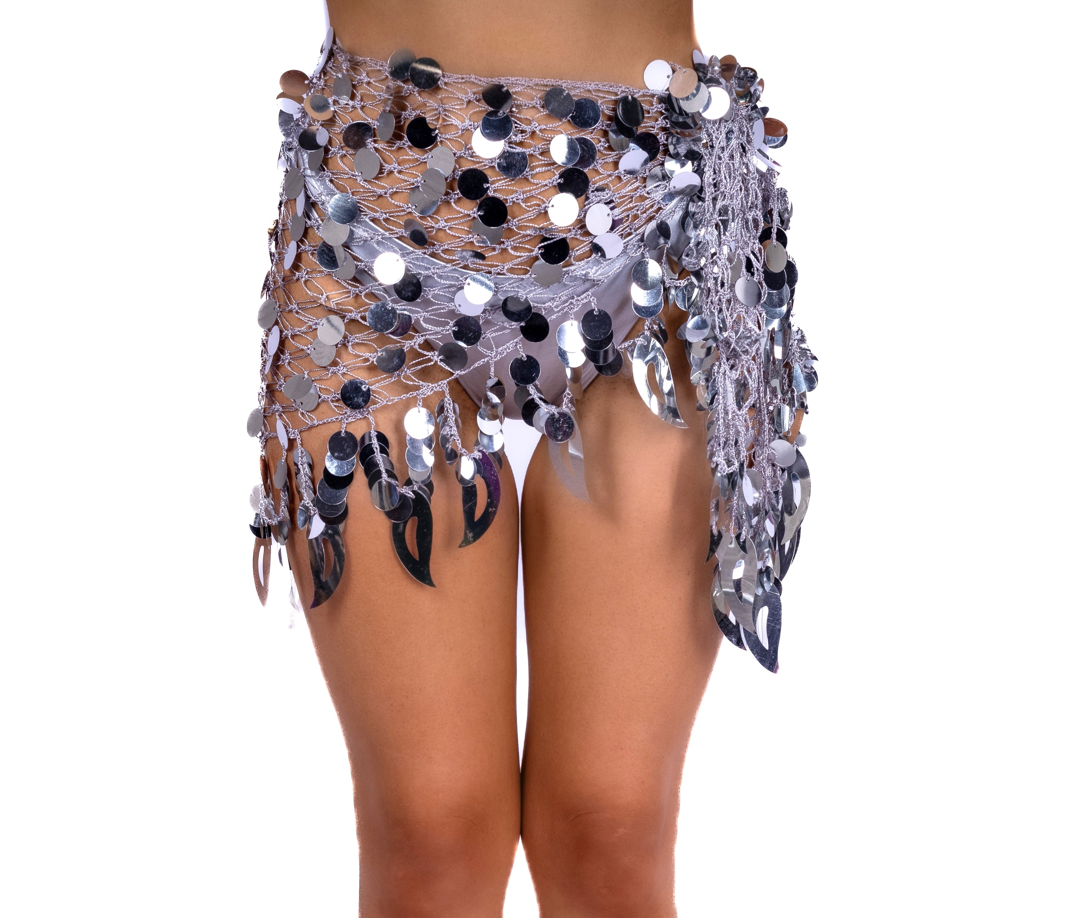 Disco Sequin Wrap Skirt
