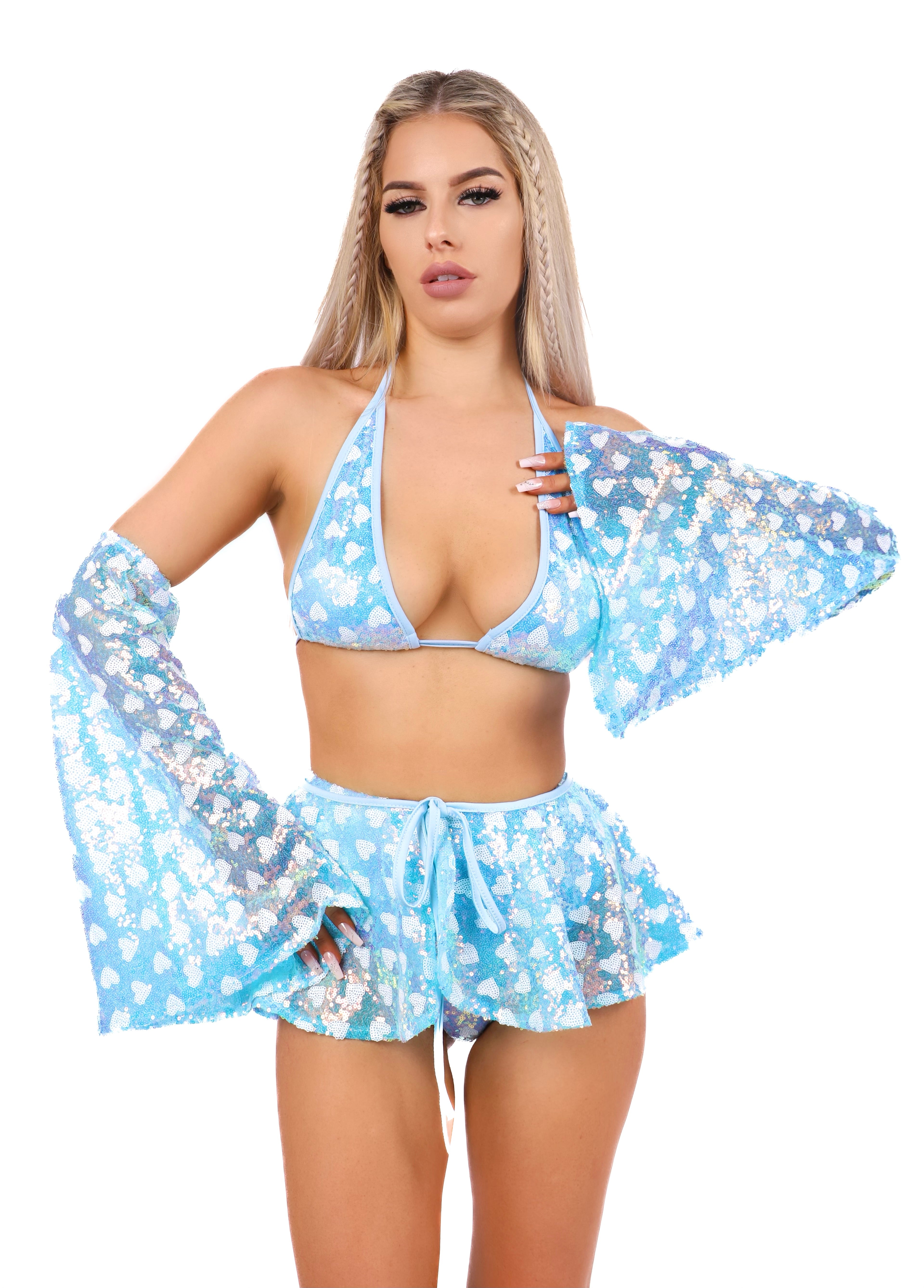 Sky Blue Hearts Aura Set (4 pcs)