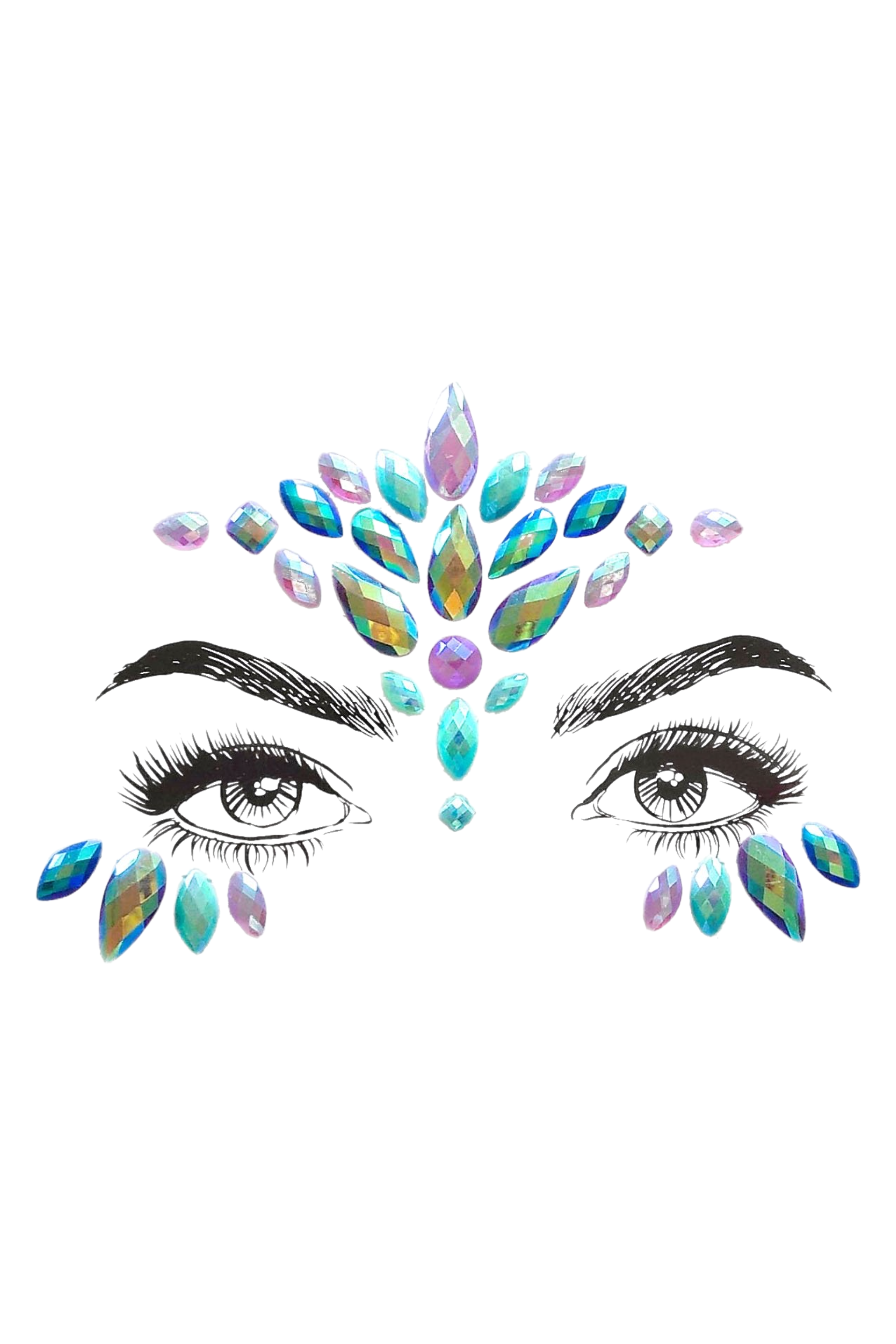 Mermaid Soul Rhinestone Crystal Face Jewels