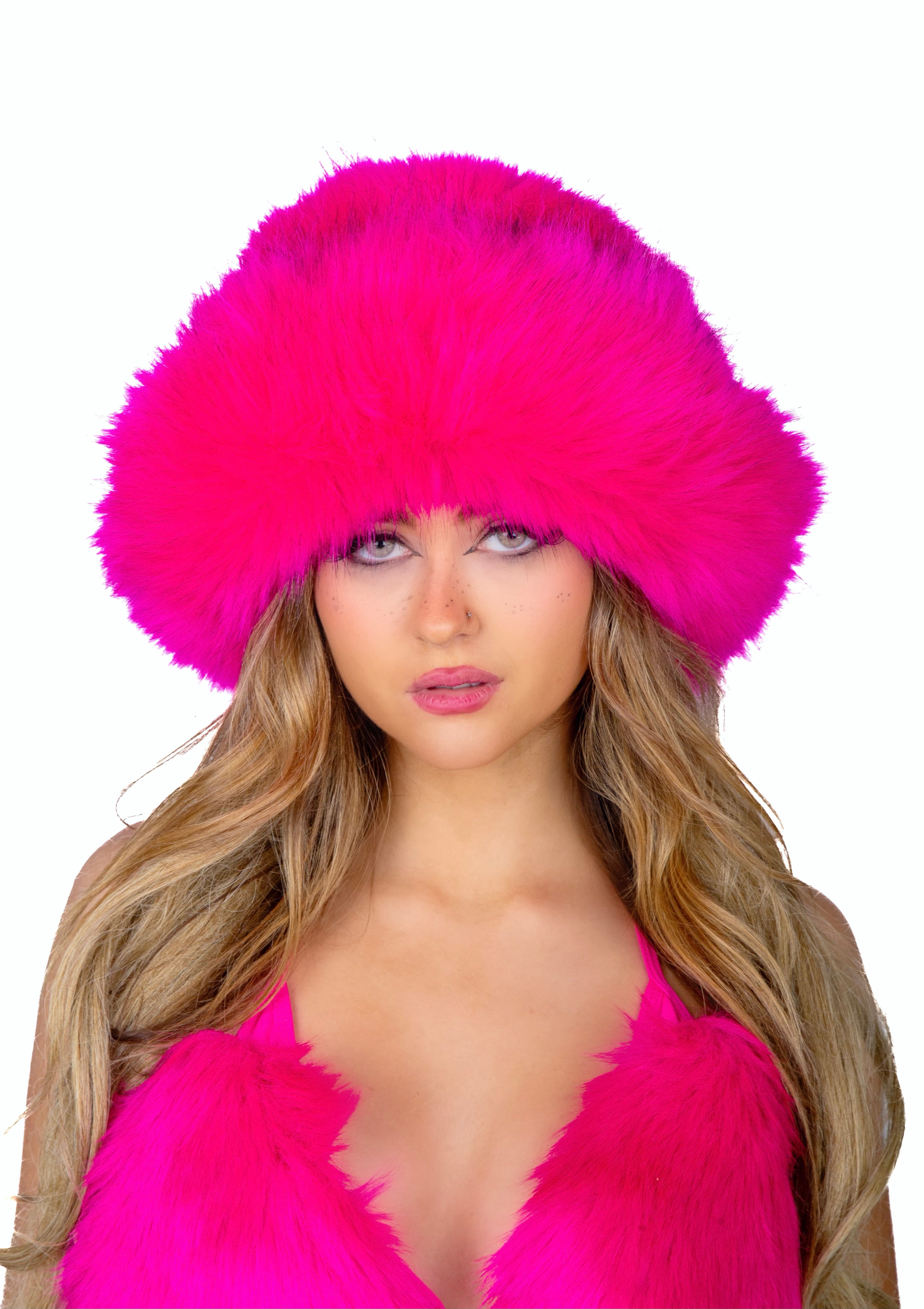 Hot Pink Fuzzy Hat