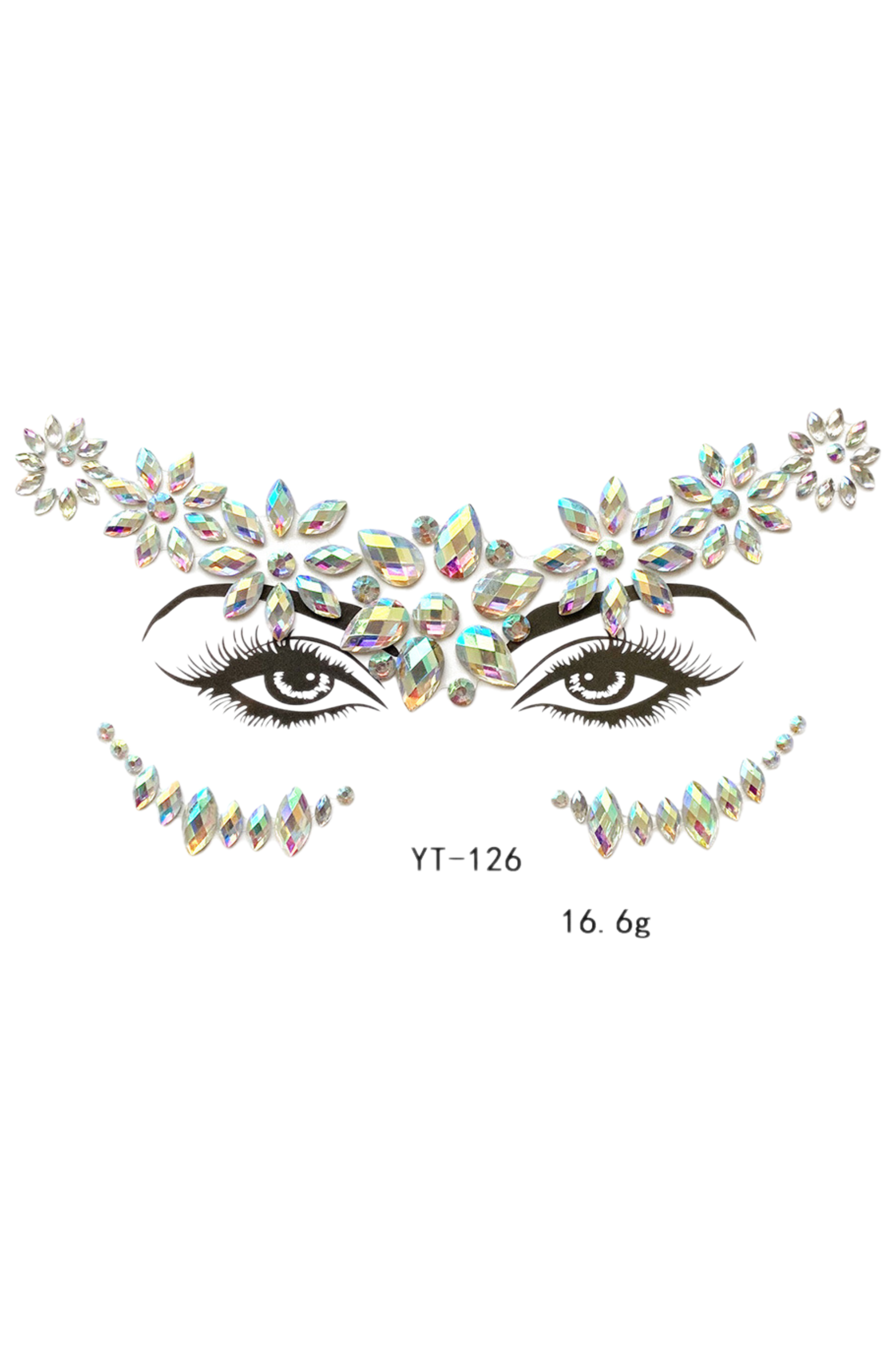 Fairy Daisy Rhinestone Crystal Face Jewels
