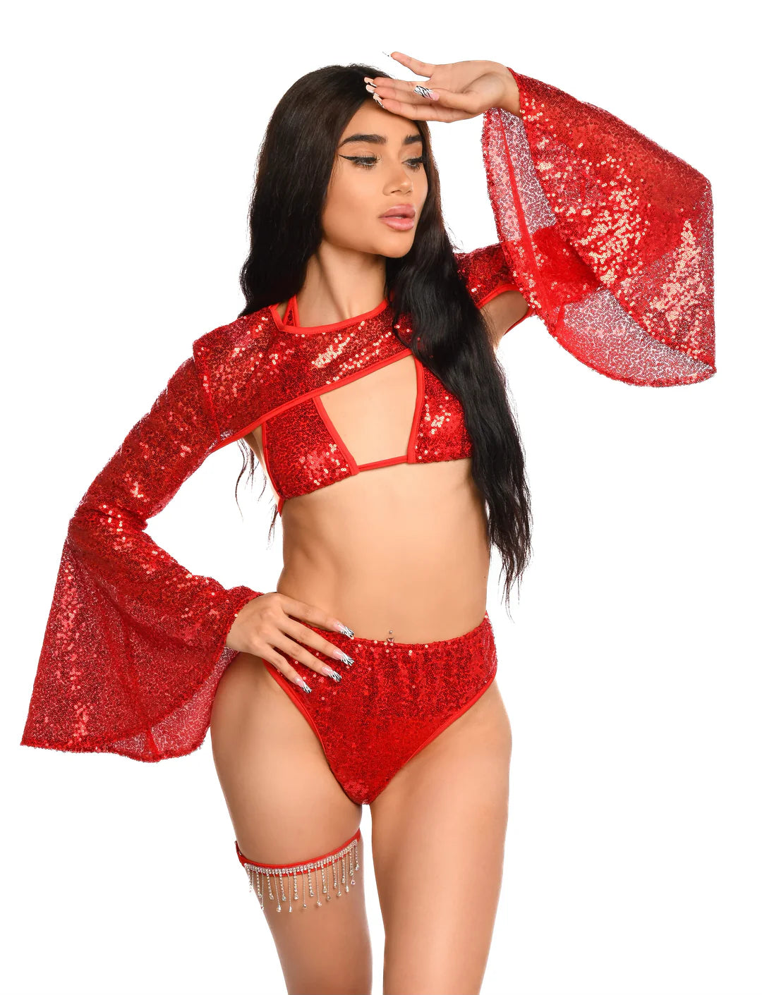 Ruby Goddess Sequin Set