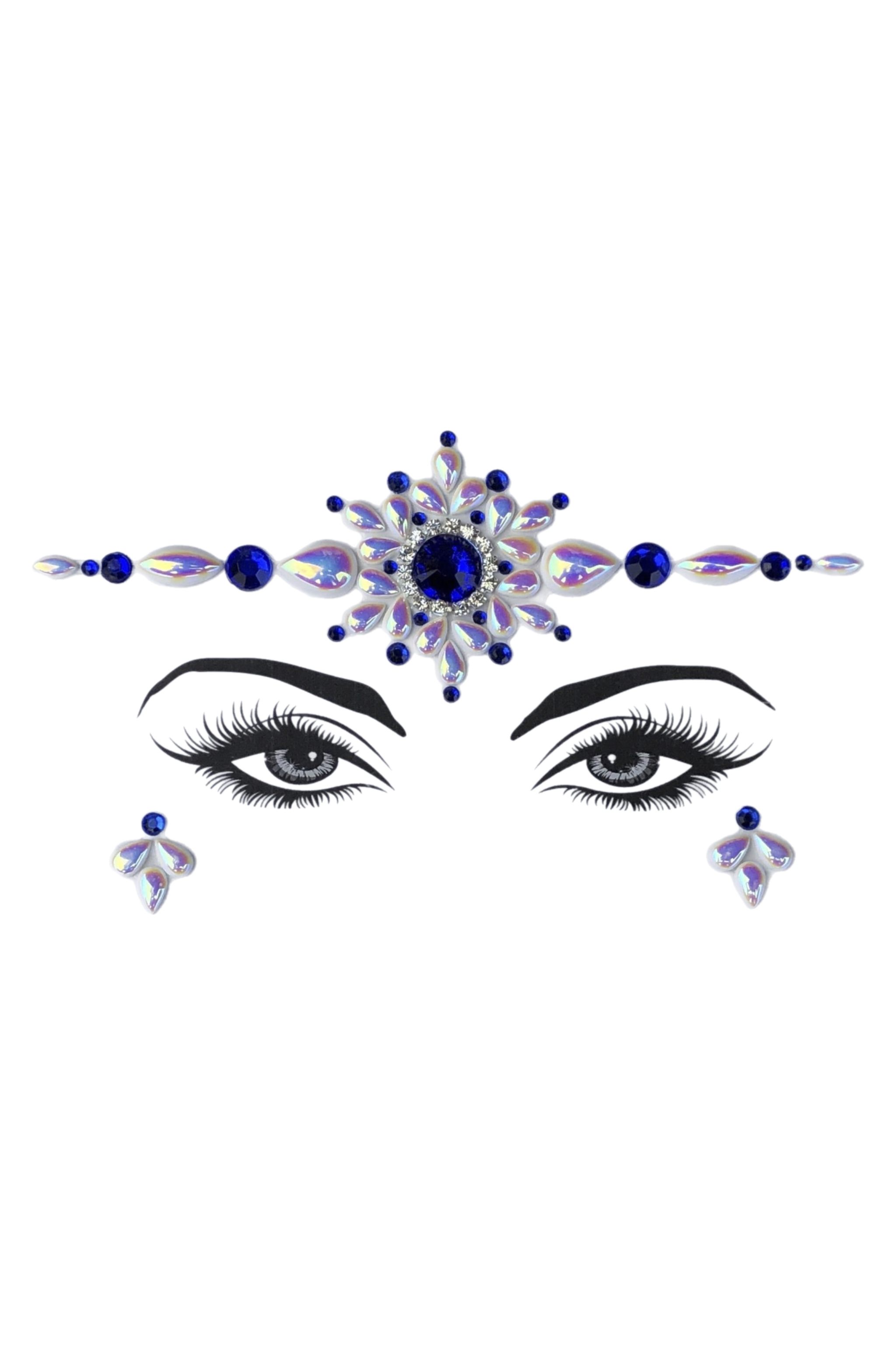 Deep Ocean Rhinestone Crystal Face Jewels