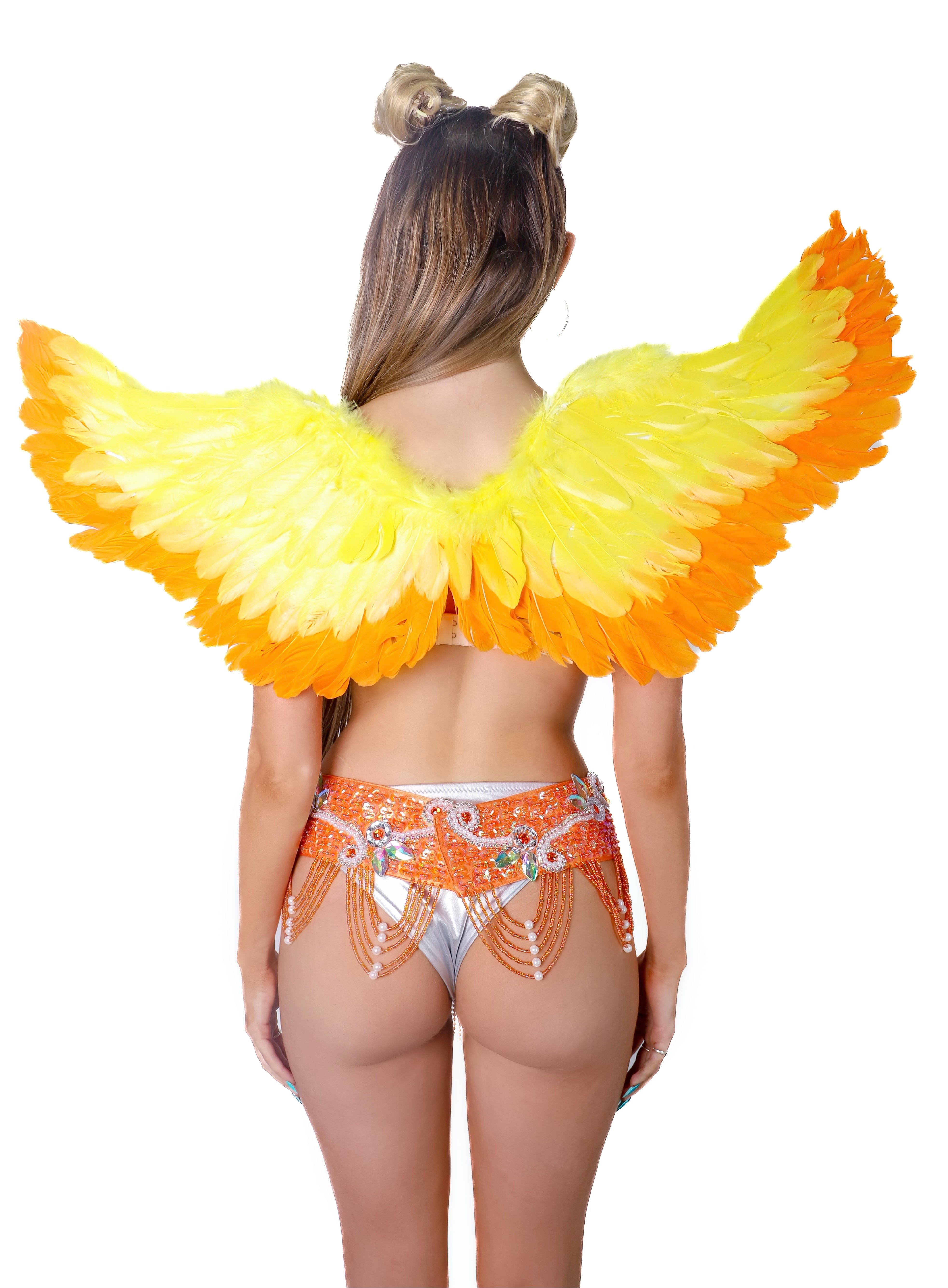 Orange/ Yellow Angel Wings