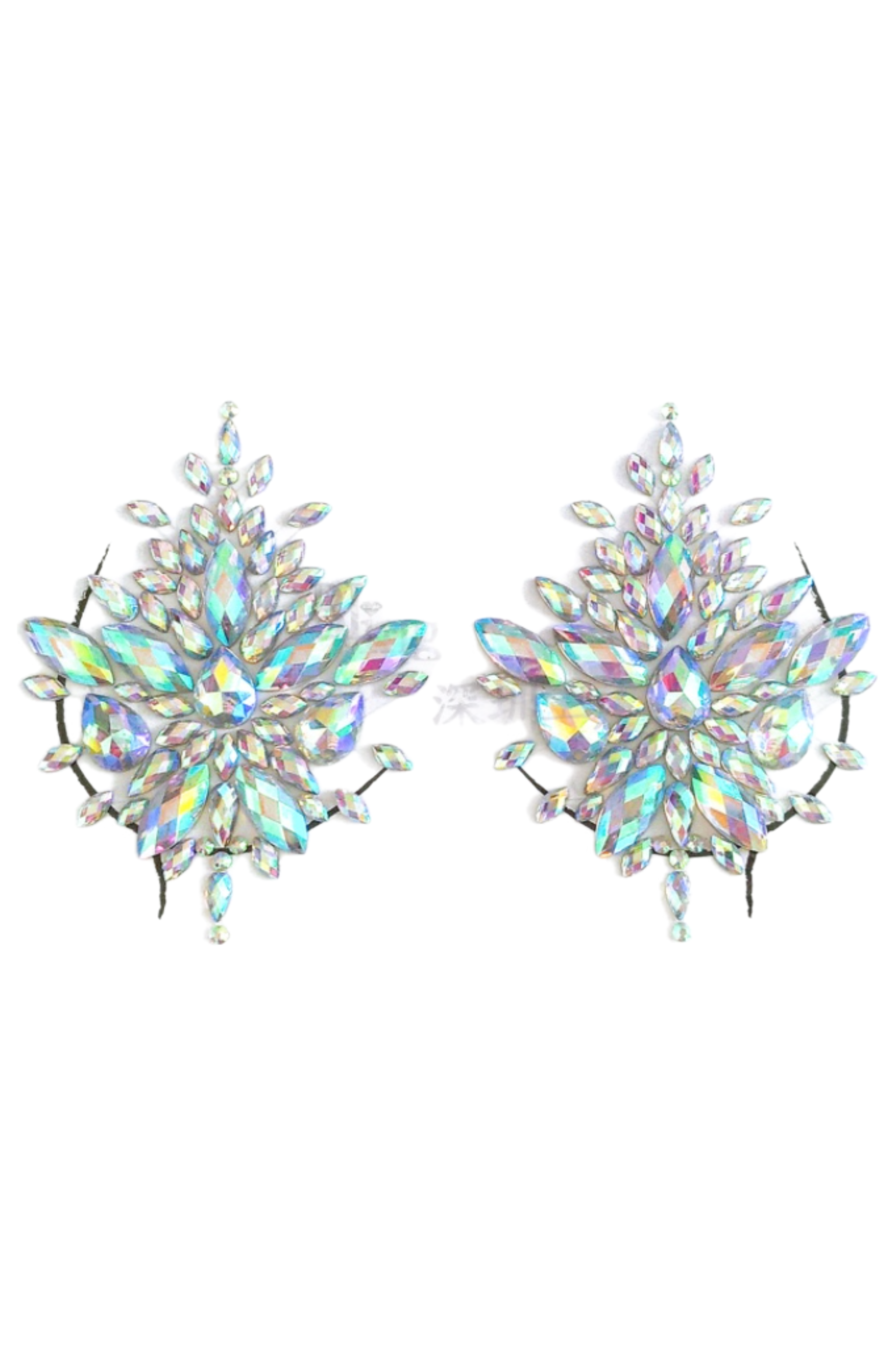 Rhinestone Crystal Jewel Pasties, Body/Chest Jewels