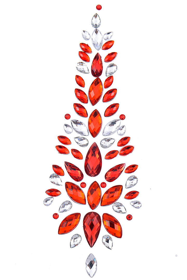 Red Iridescent Hair Gem