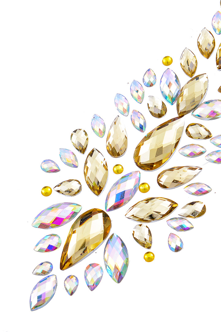 Gold Iridescent Hair Gem