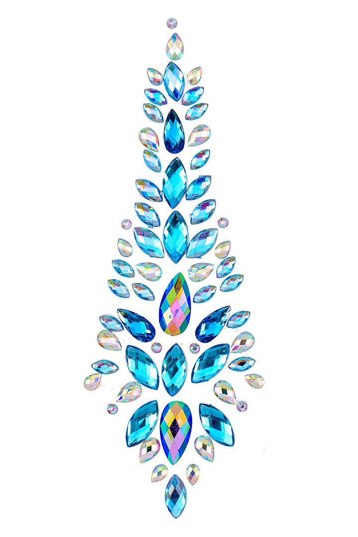 Crystal Blue Iridescent Hair Gem