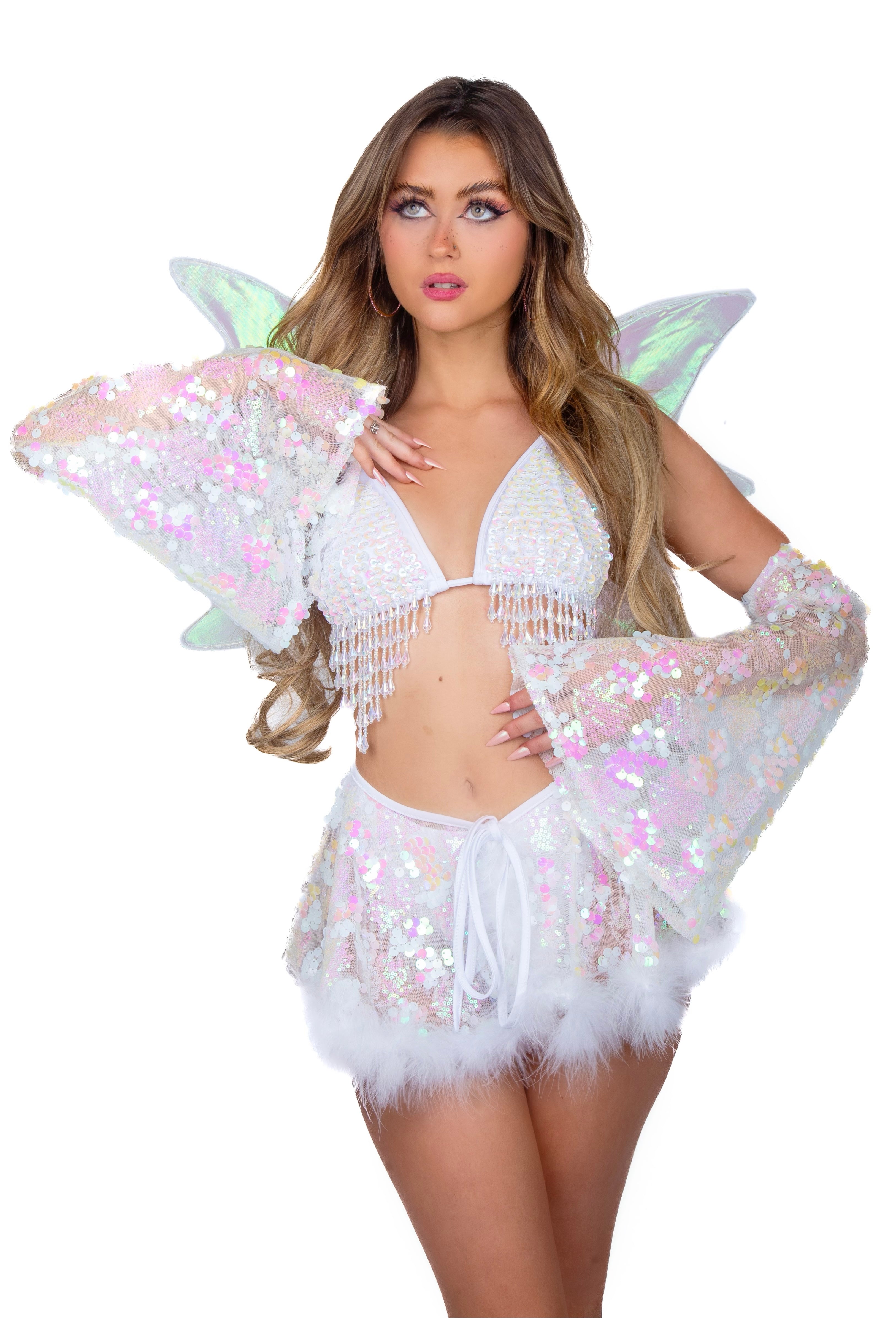 White Holographic Wings