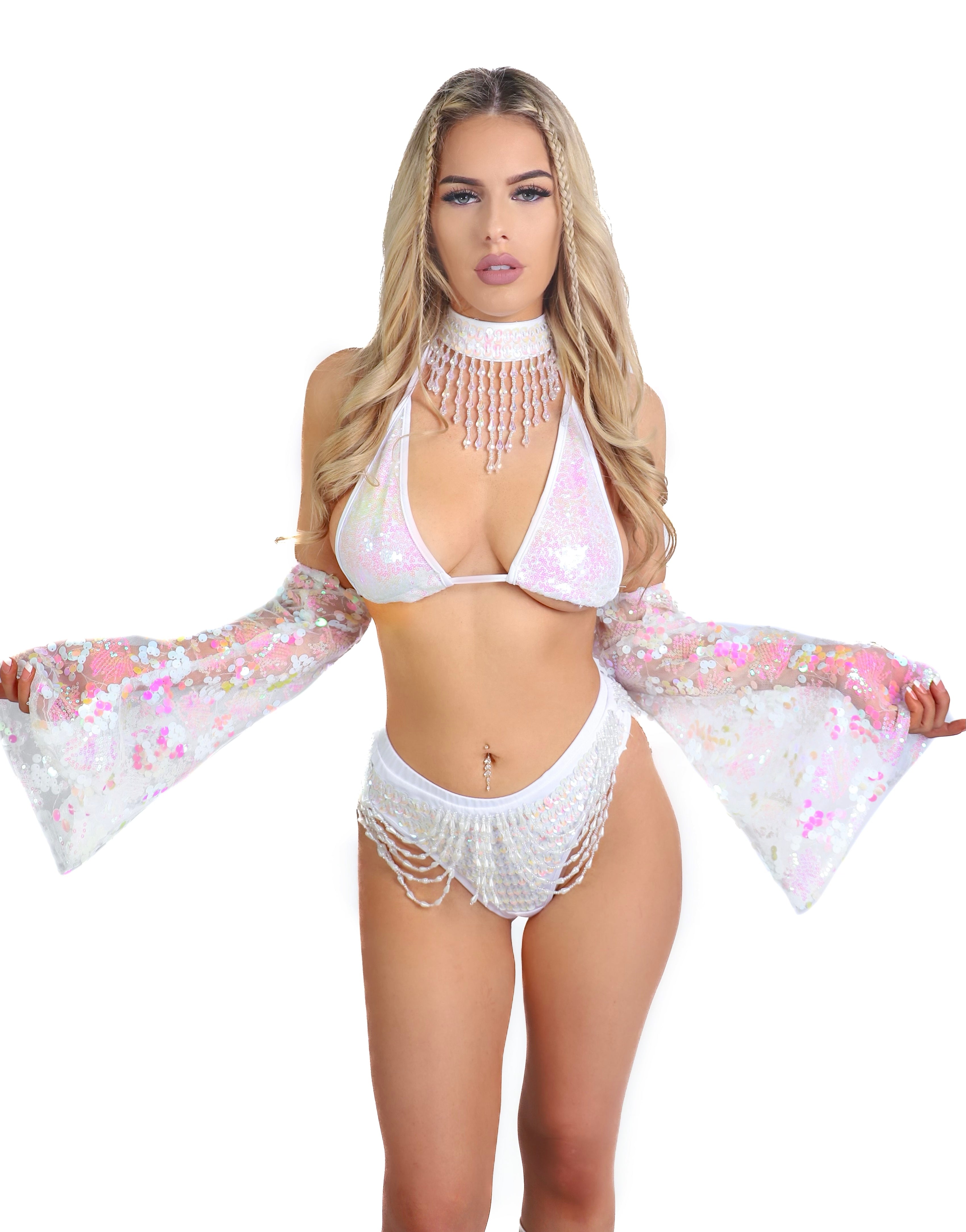 FULL OUTFIT- White/ Pink Cosmic Angel (4 pcs)