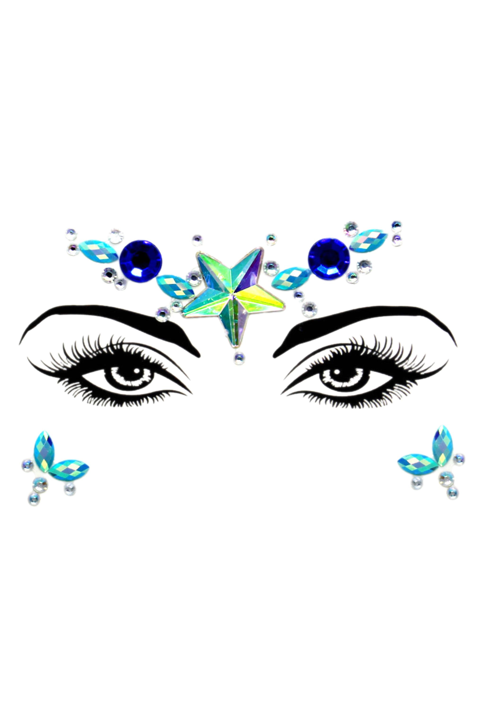 Ocean Star Rhinestone Crystal Face Jewels