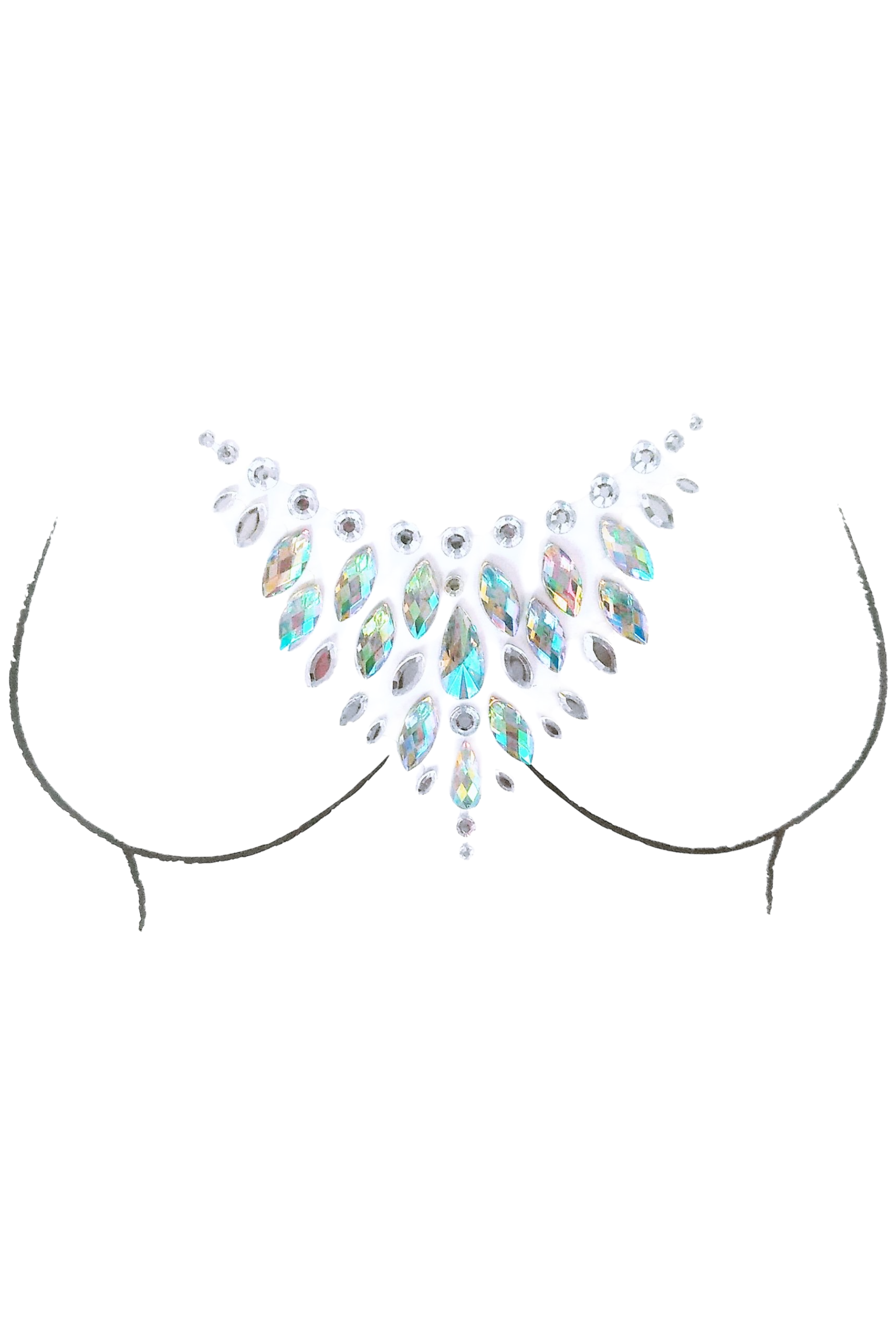 Cosmic Secret Rhinestone Crystal Body Jewels, Chest Jewels