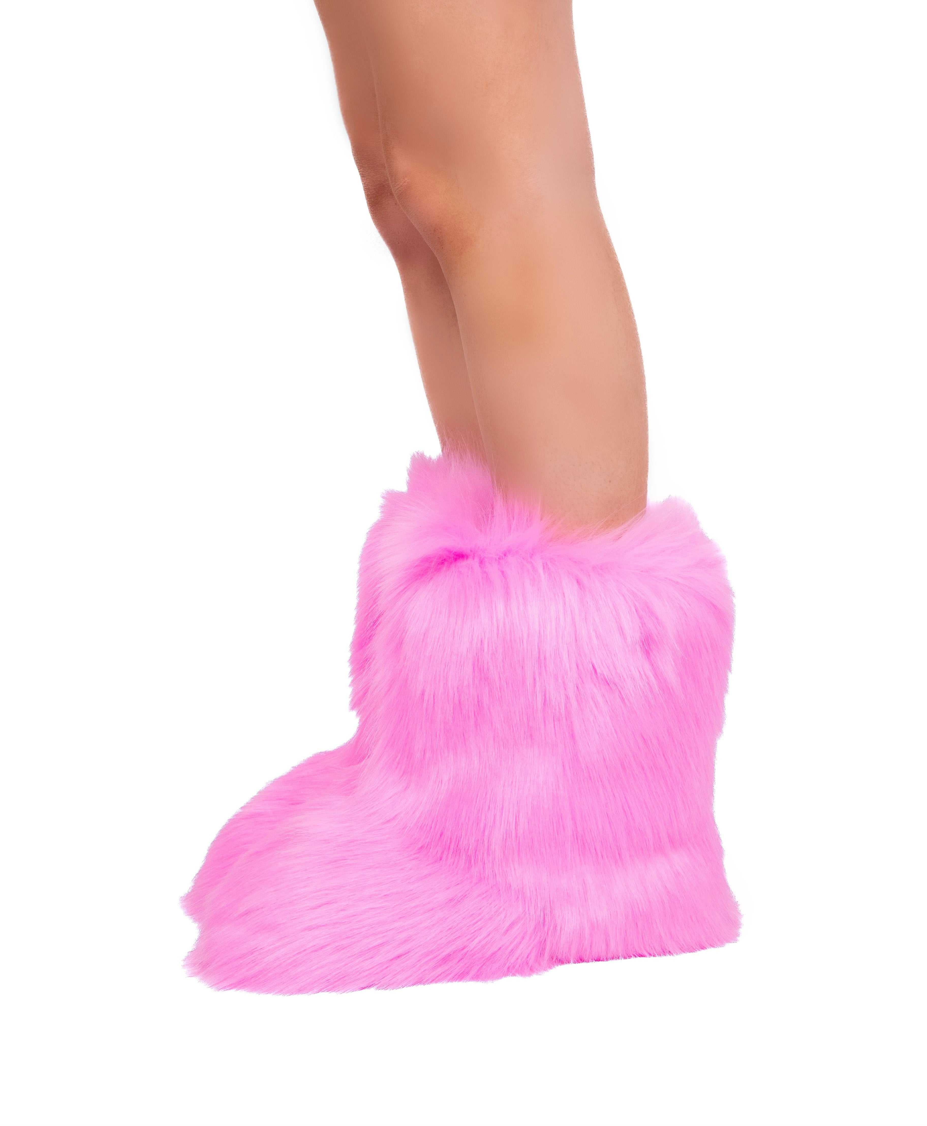 Baby Pink Fuzzy Boots